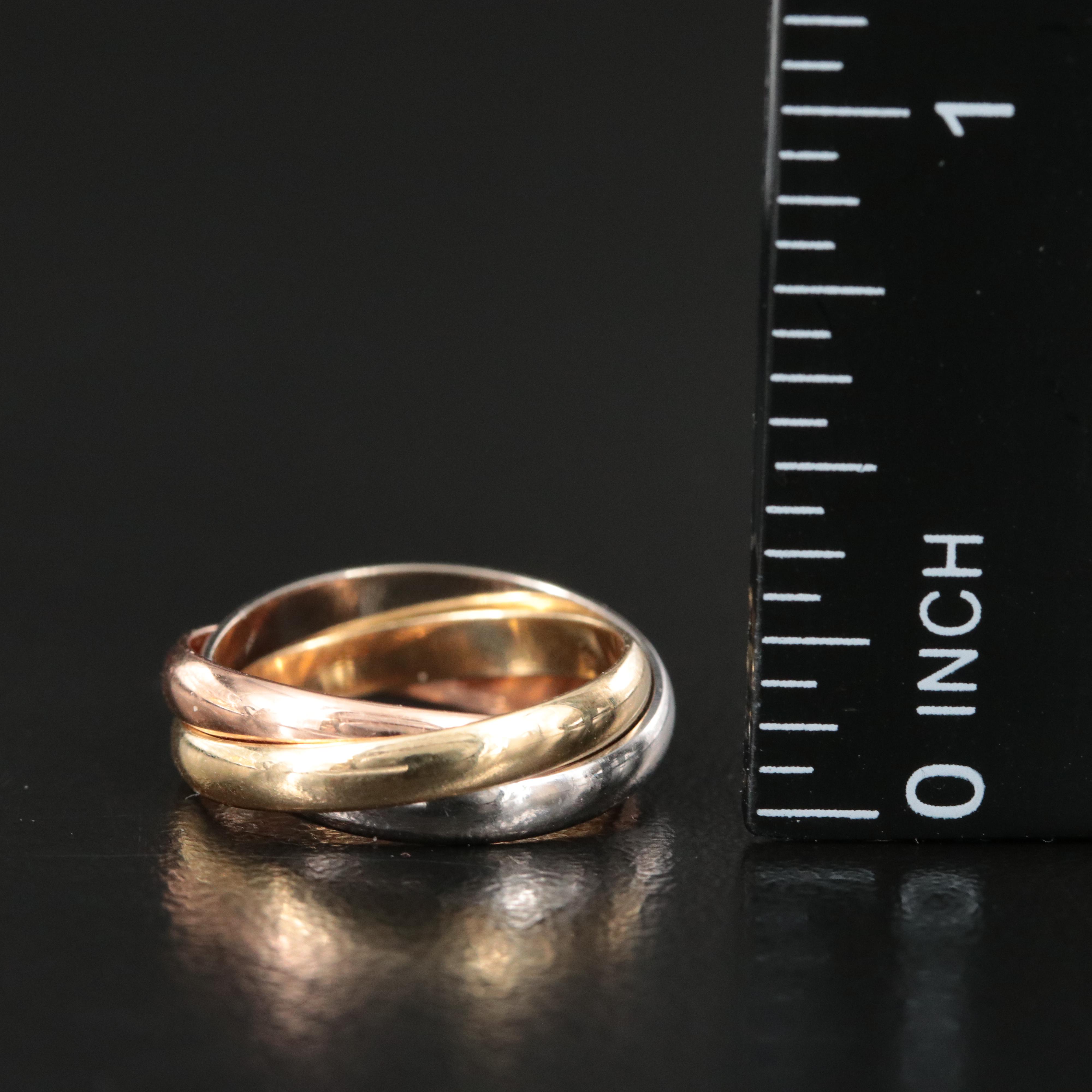 Cartier Trinity 18K Tri-Color Ring