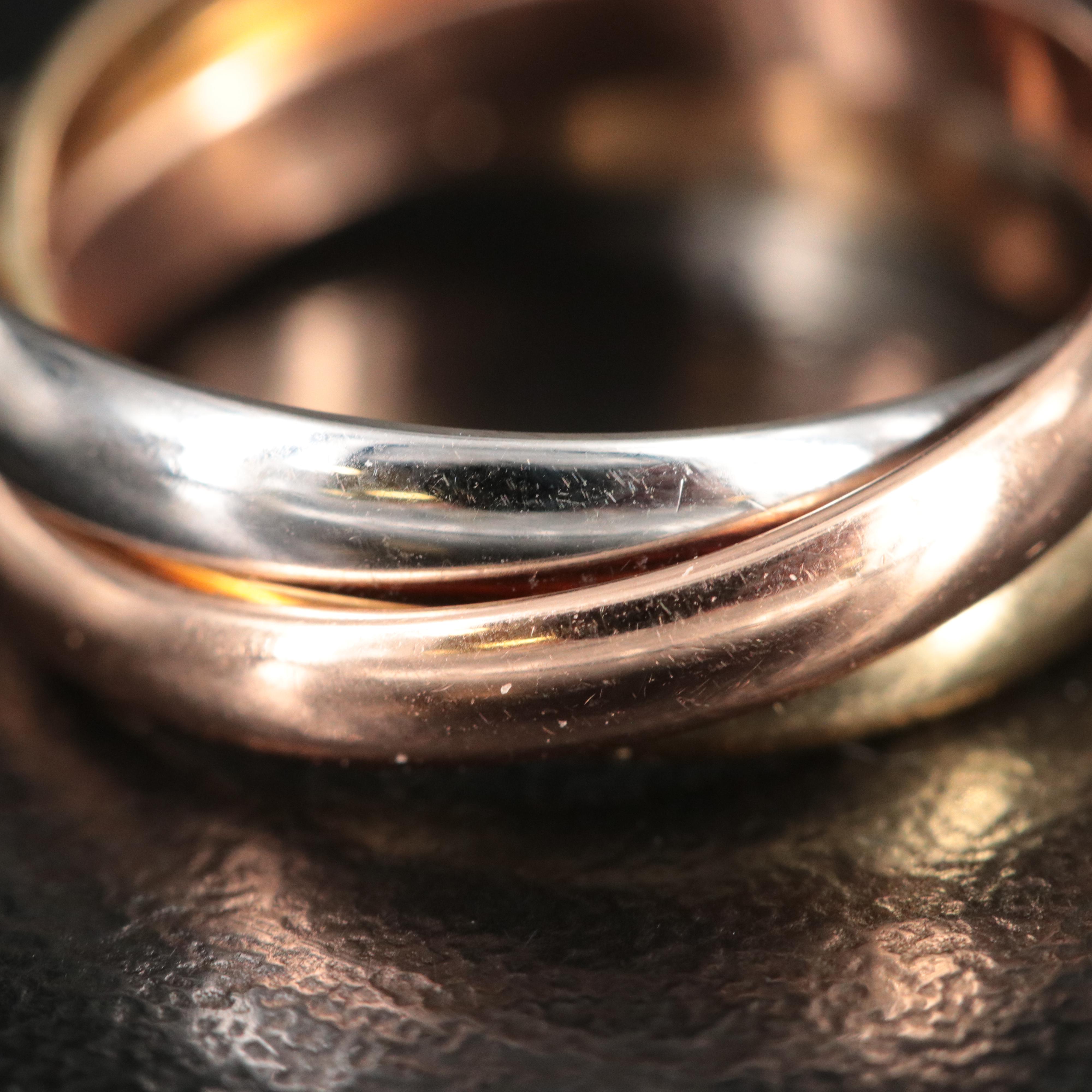 Cartier Trinity 18K Tri-Color Ring