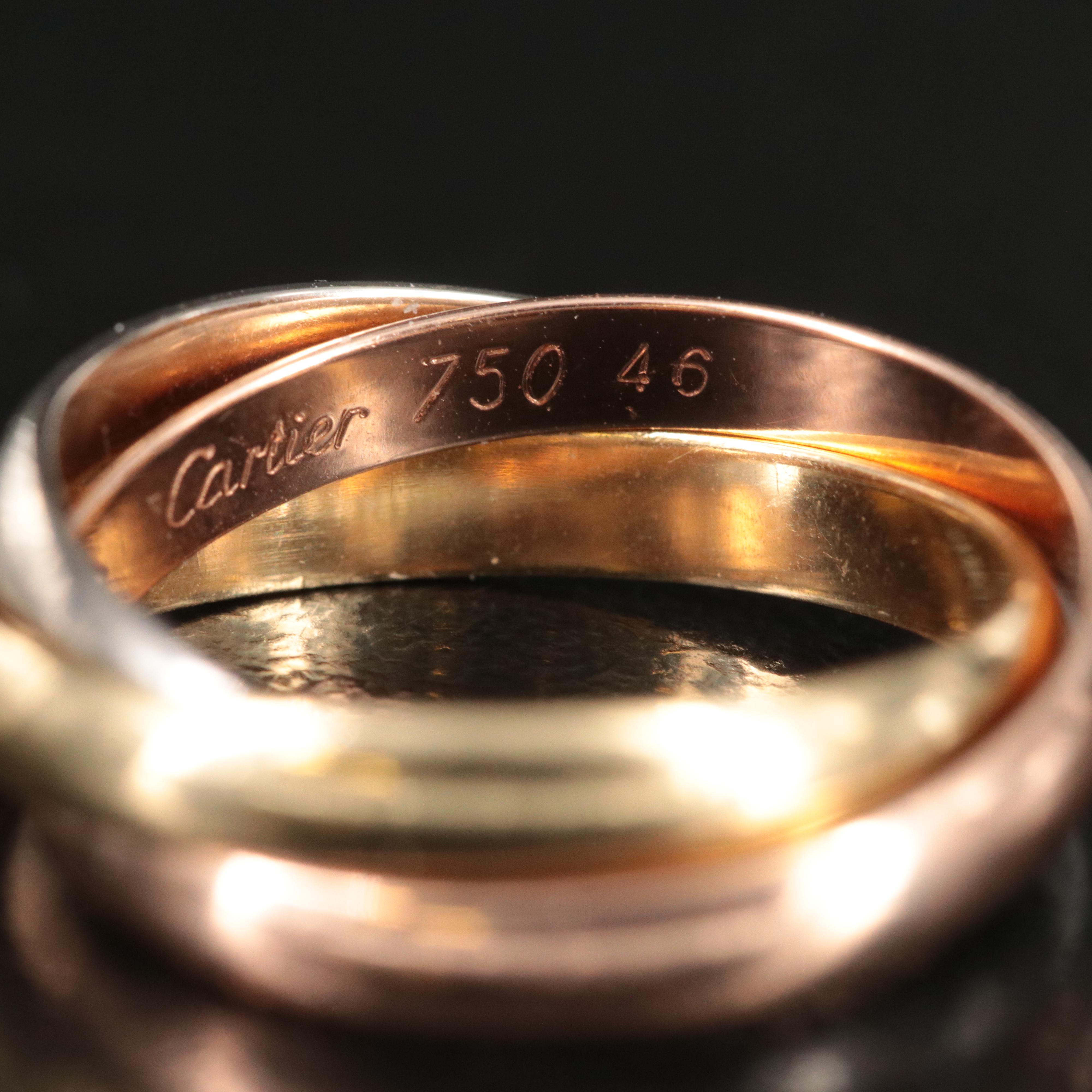 Cartier Trinity 18K Tri-Color Ring