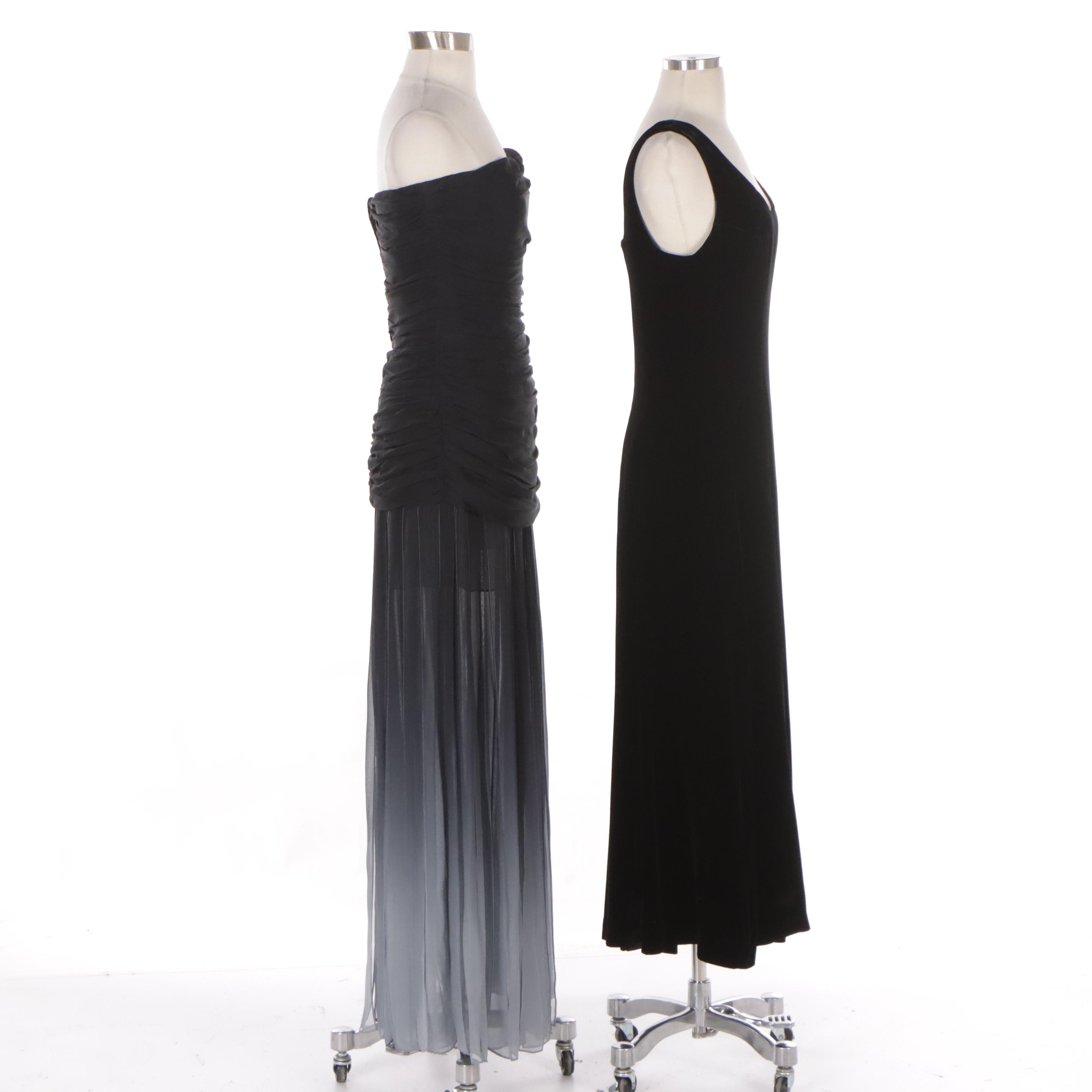 BCBG Max Azria Strapless and Ann Tjian for Kenar Sleeveless Silk Evening Dresses