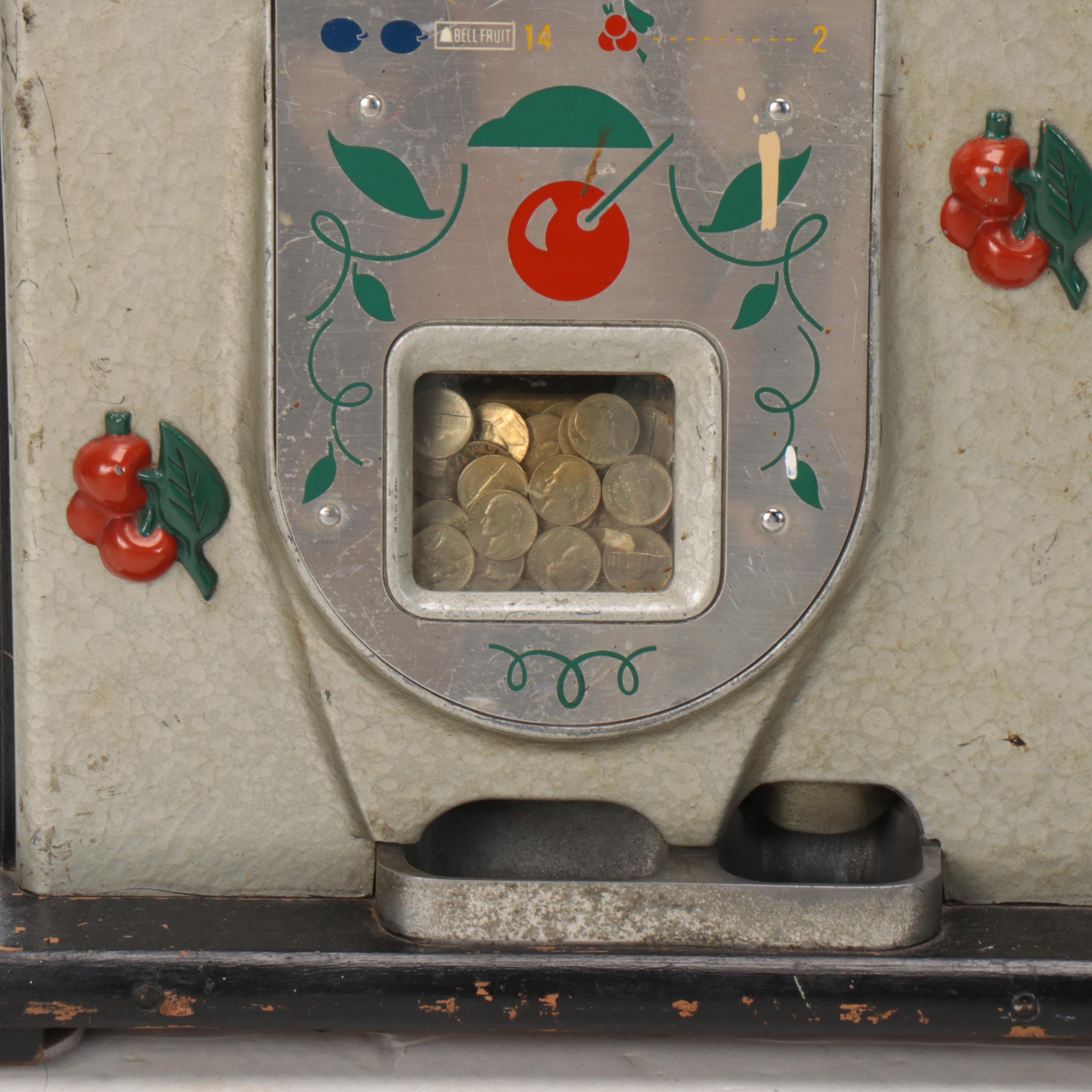 Mills Cherry Slant Front 5 Cent Slot Machine, Mid-20th Century