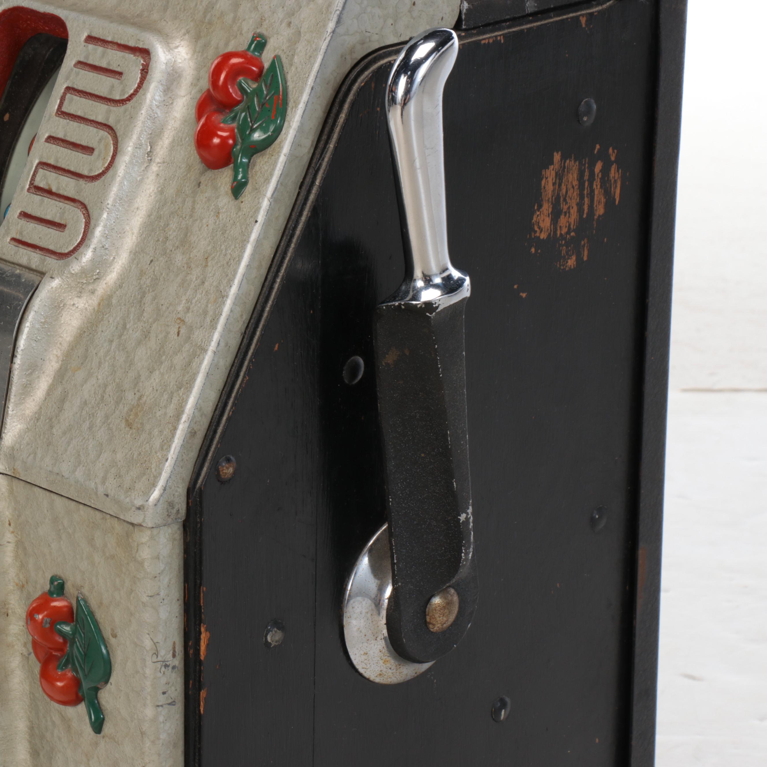 Mills Cherry Slant Front 5 Cent Slot Machine, Mid-20th Century