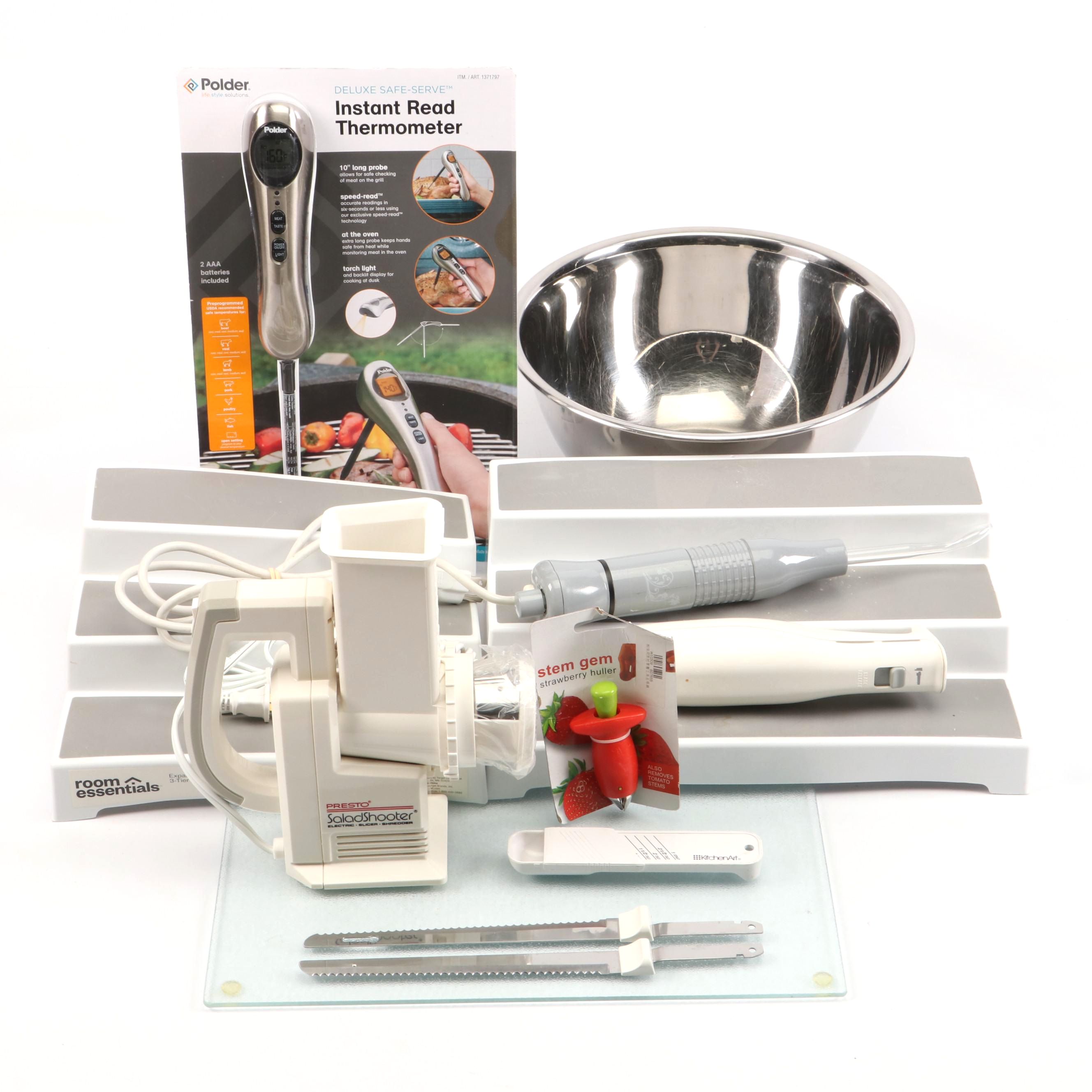 Presto Electric "Salad Shooter" with Other Kitchen Appliances and Utensils