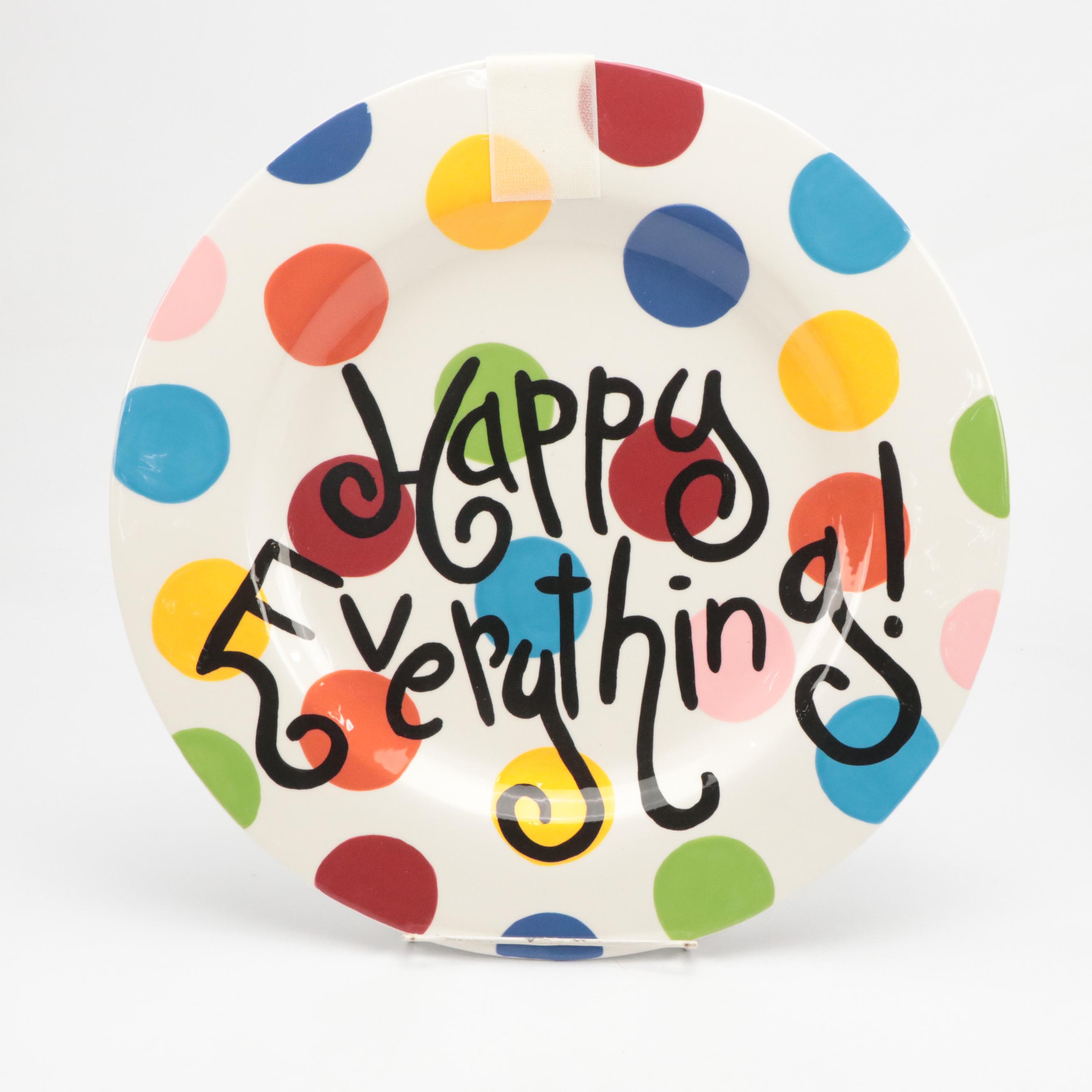 Coton Colors "Happy Everything" Platter, Serving Pieces, Bank, and Cookbook