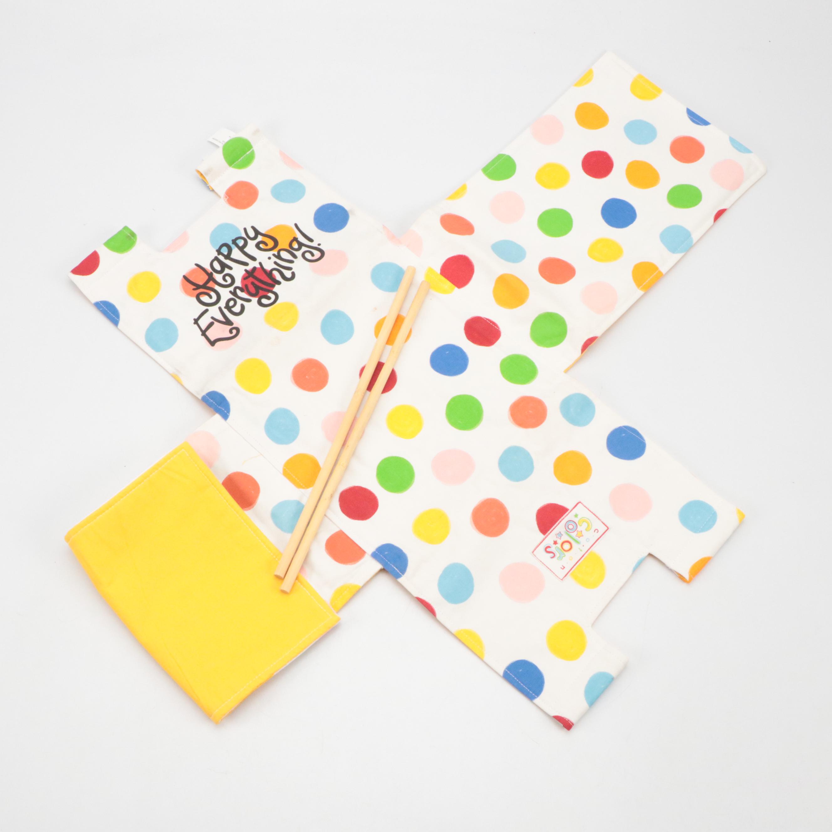 Coton Colors "Happy Everything" Platter, Serving Pieces, Bank, and Cookbook