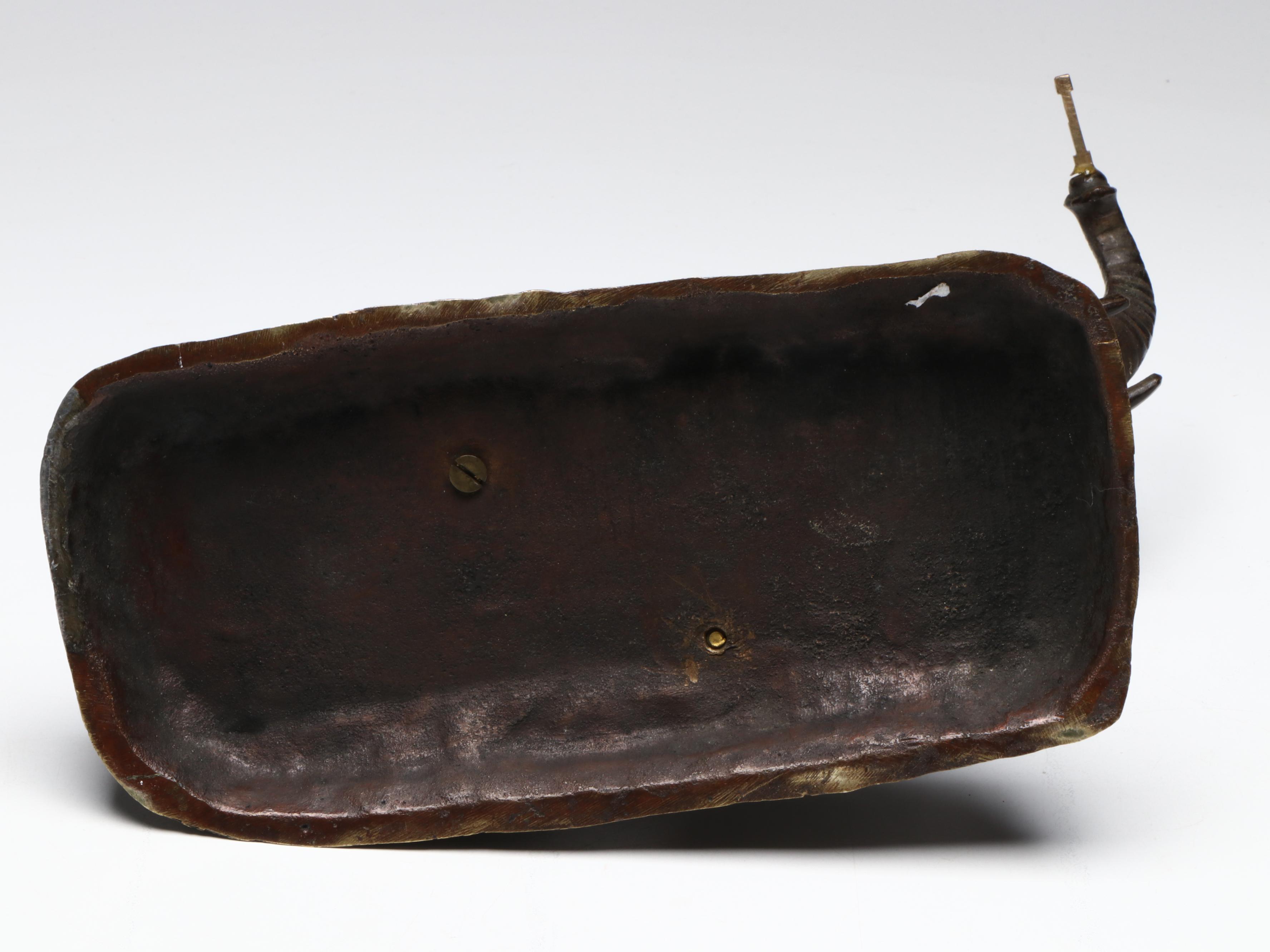 Junghans Style Bronze Elephant Swinger Mantel Clock