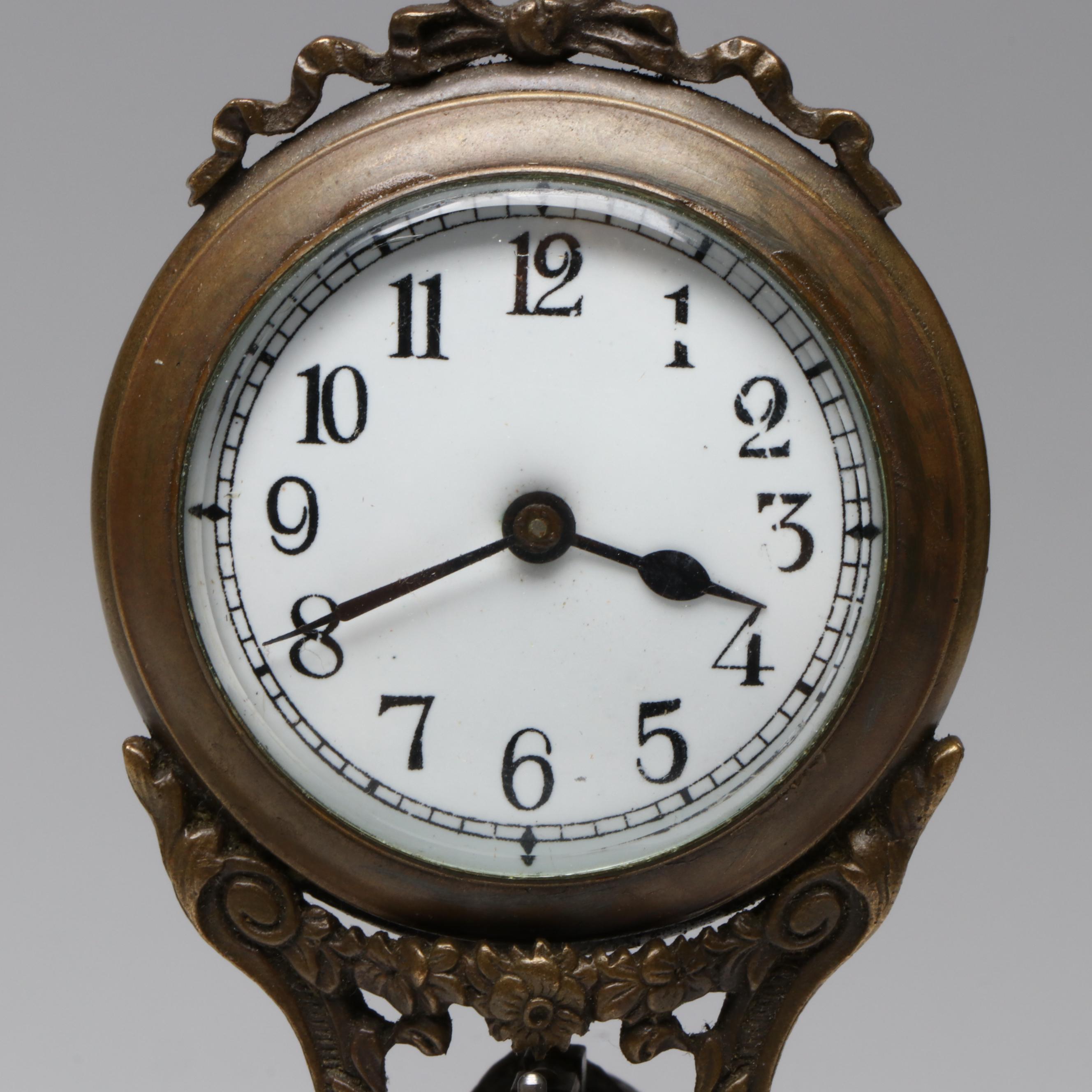 Junghans Style Bronze Elephant Swinger Mantel Clock