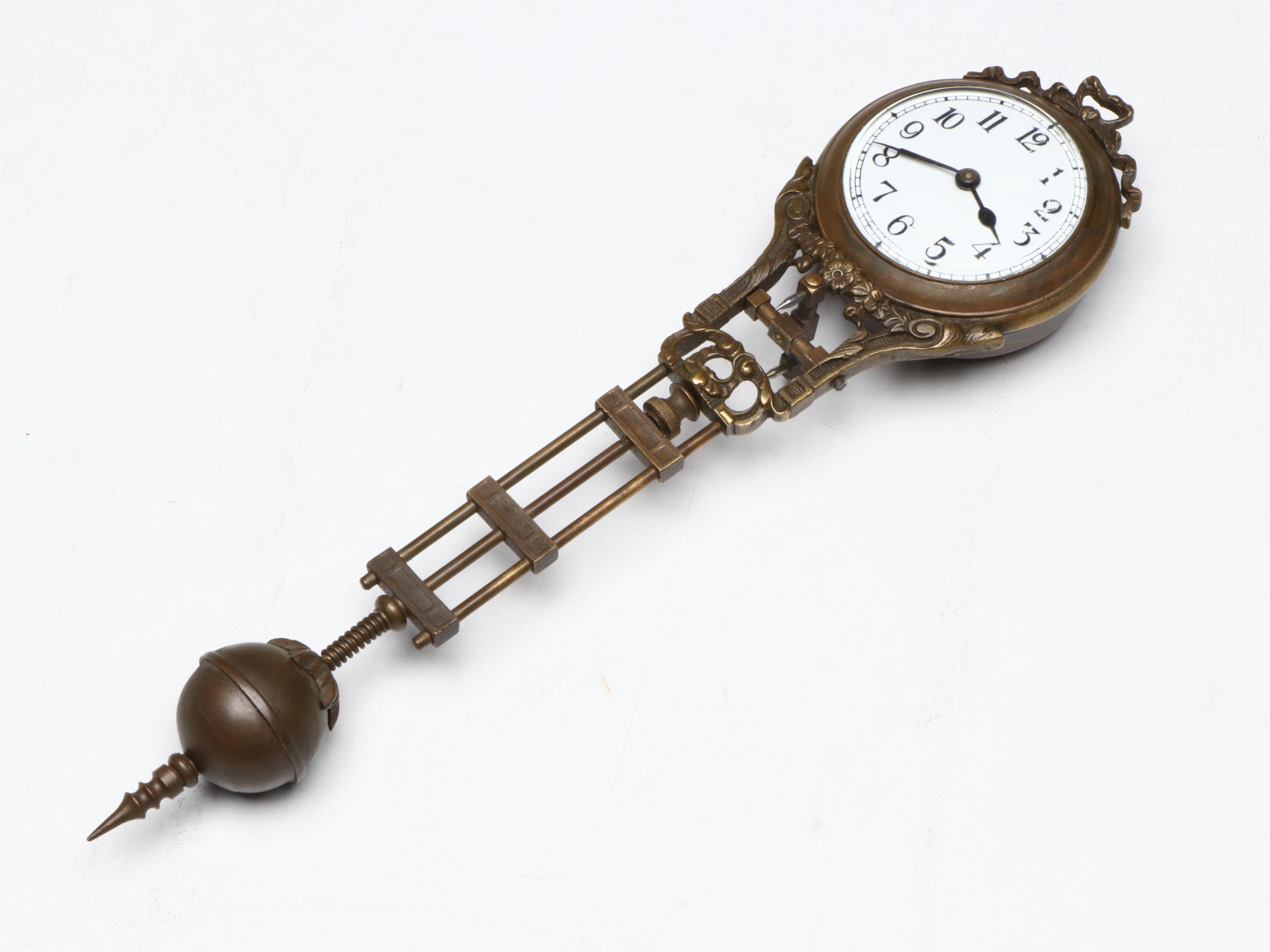 Junghans Style Bronze Elephant Swinger Mantel Clock