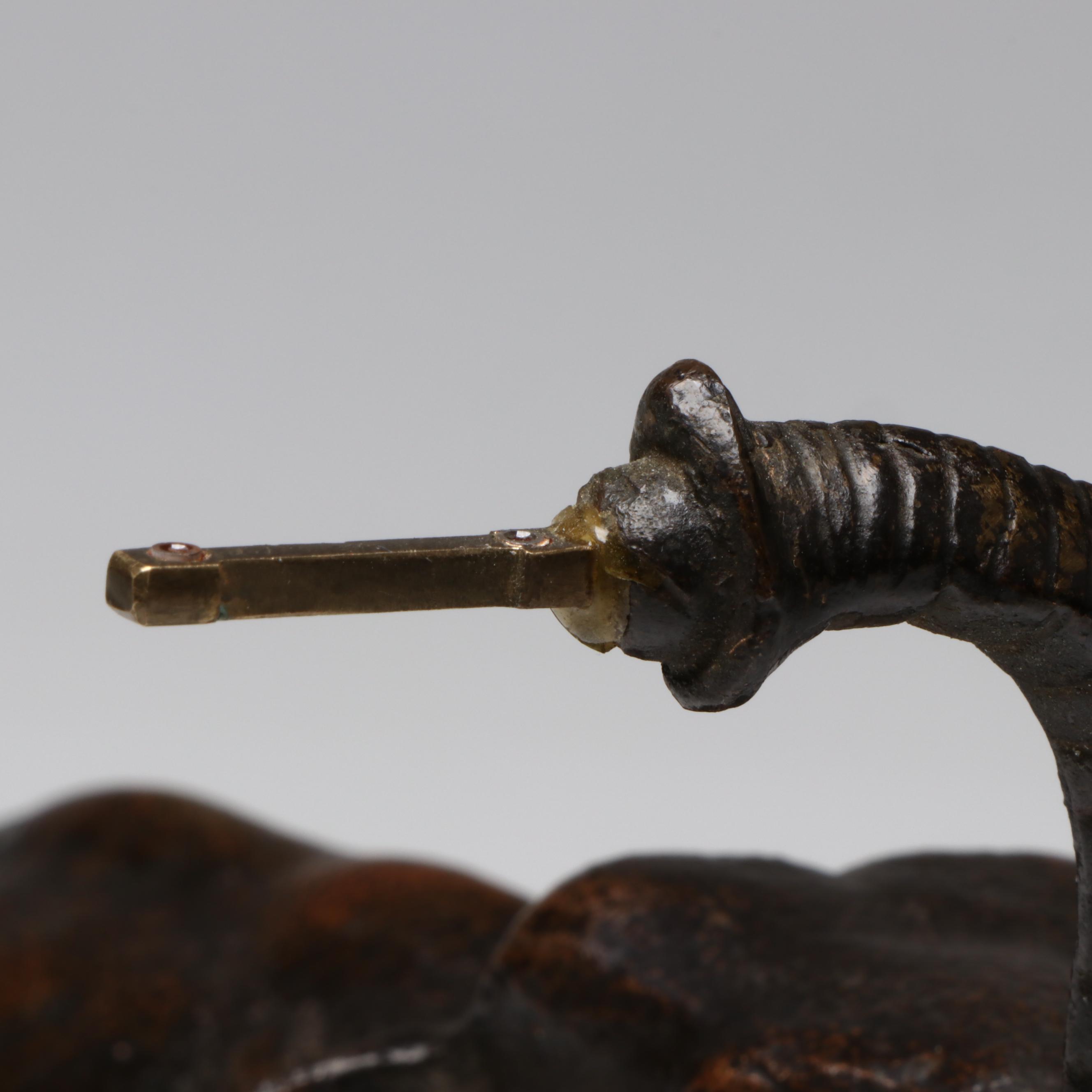 Junghans Style Bronze Elephant Swinger Mantel Clock