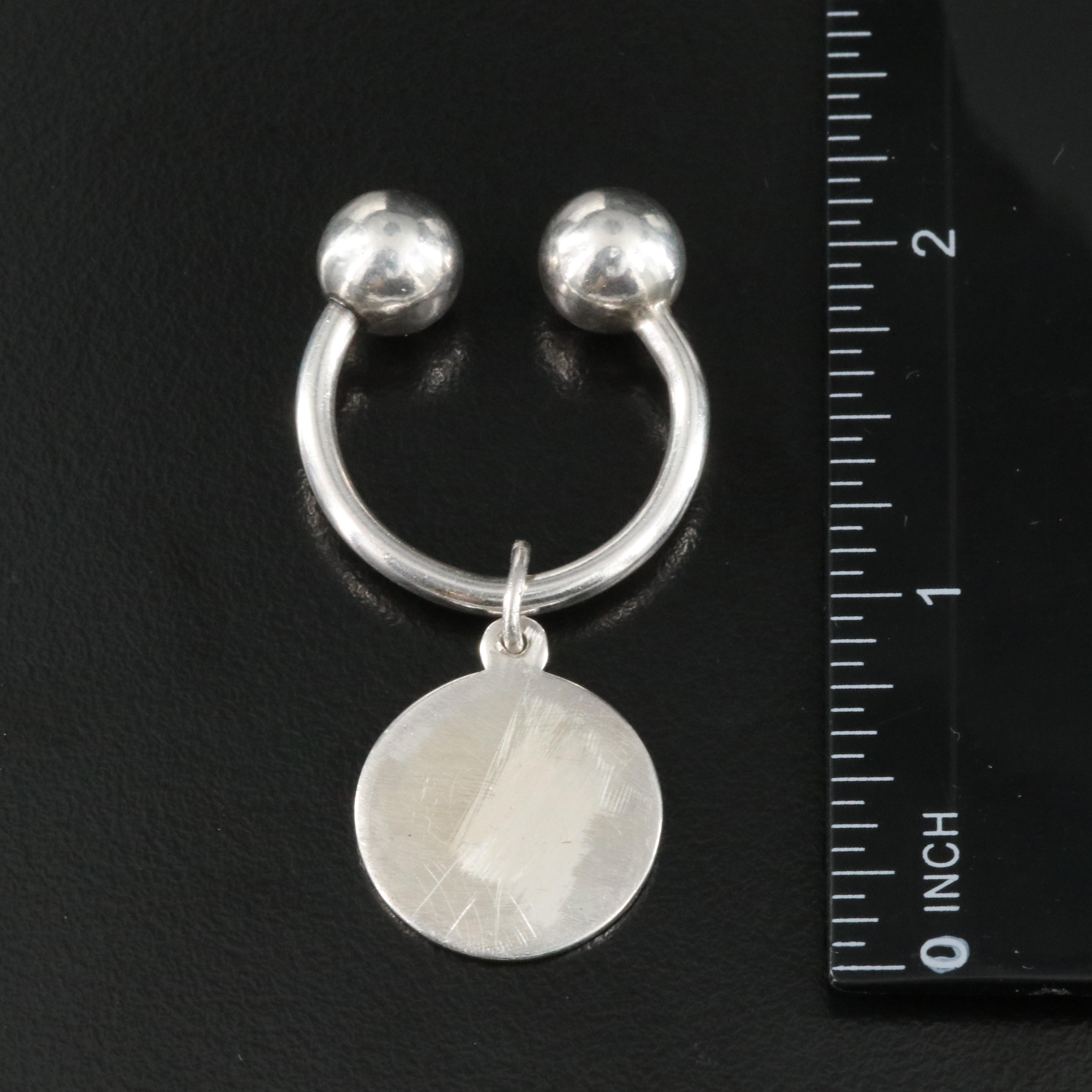 Tiffany & Co. Sterling Horseshoe Charm Key Ring