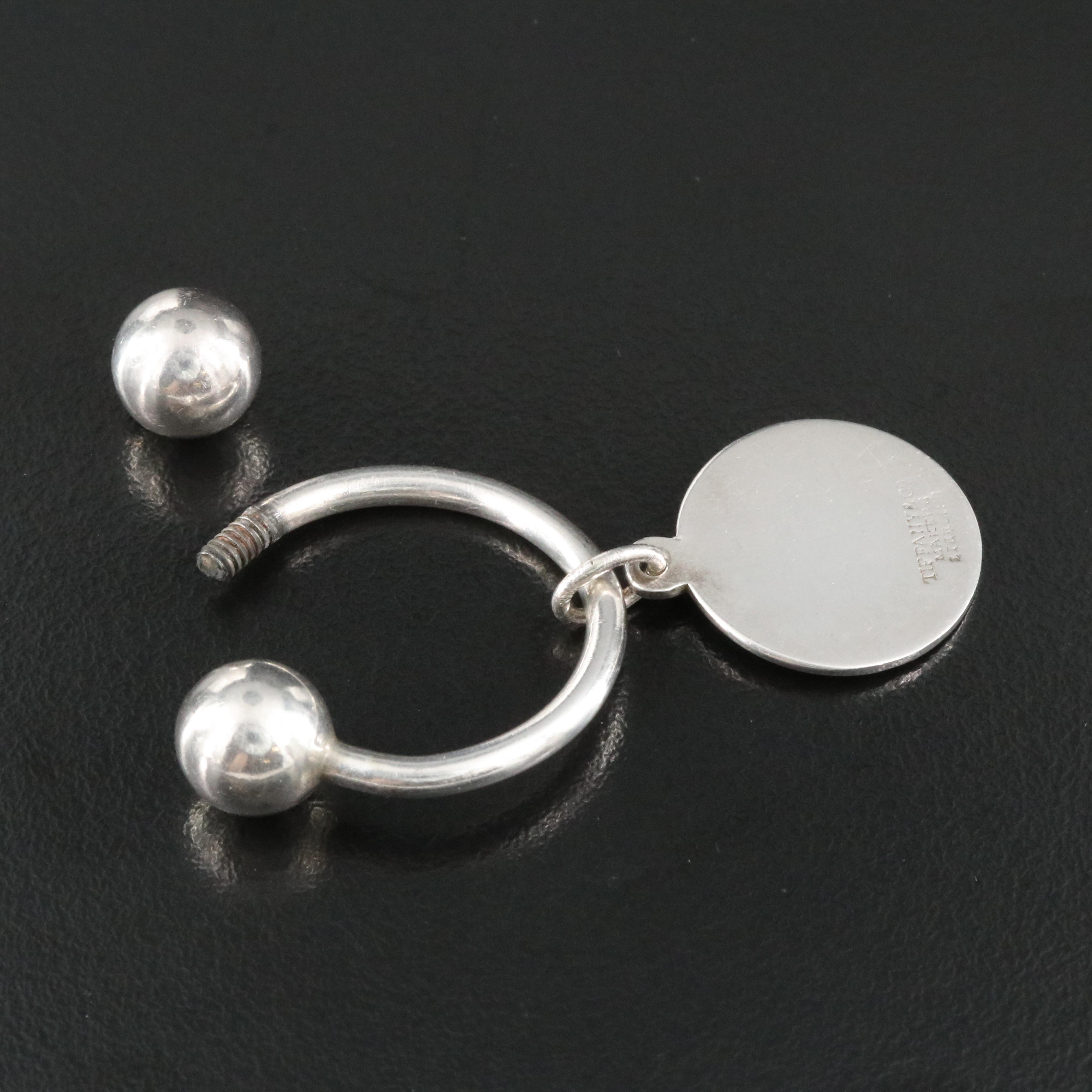 Tiffany & Co. Sterling Horseshoe Charm Key Ring