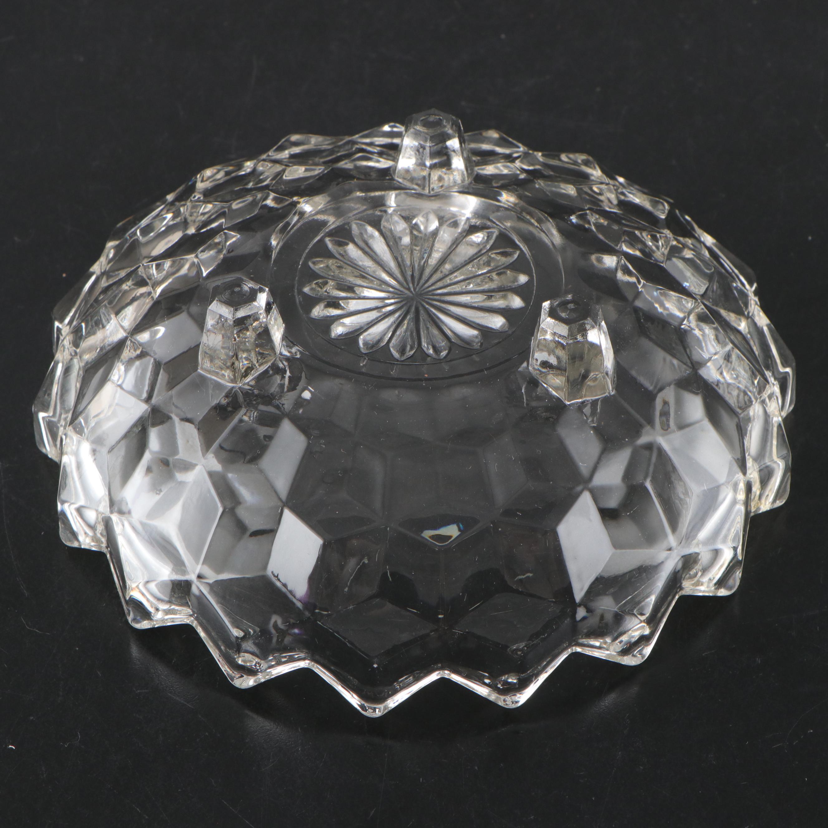 Fostoria "American Clear" Glass Bonbon Bowl, Oval Celery, and More Tableware