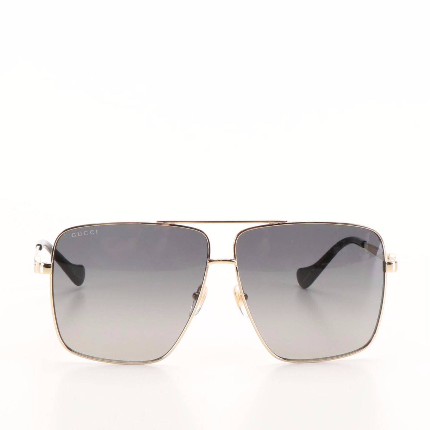 Gucci GG 1087S Aviator Sunglasses with Gold Frames and Grey Lenses