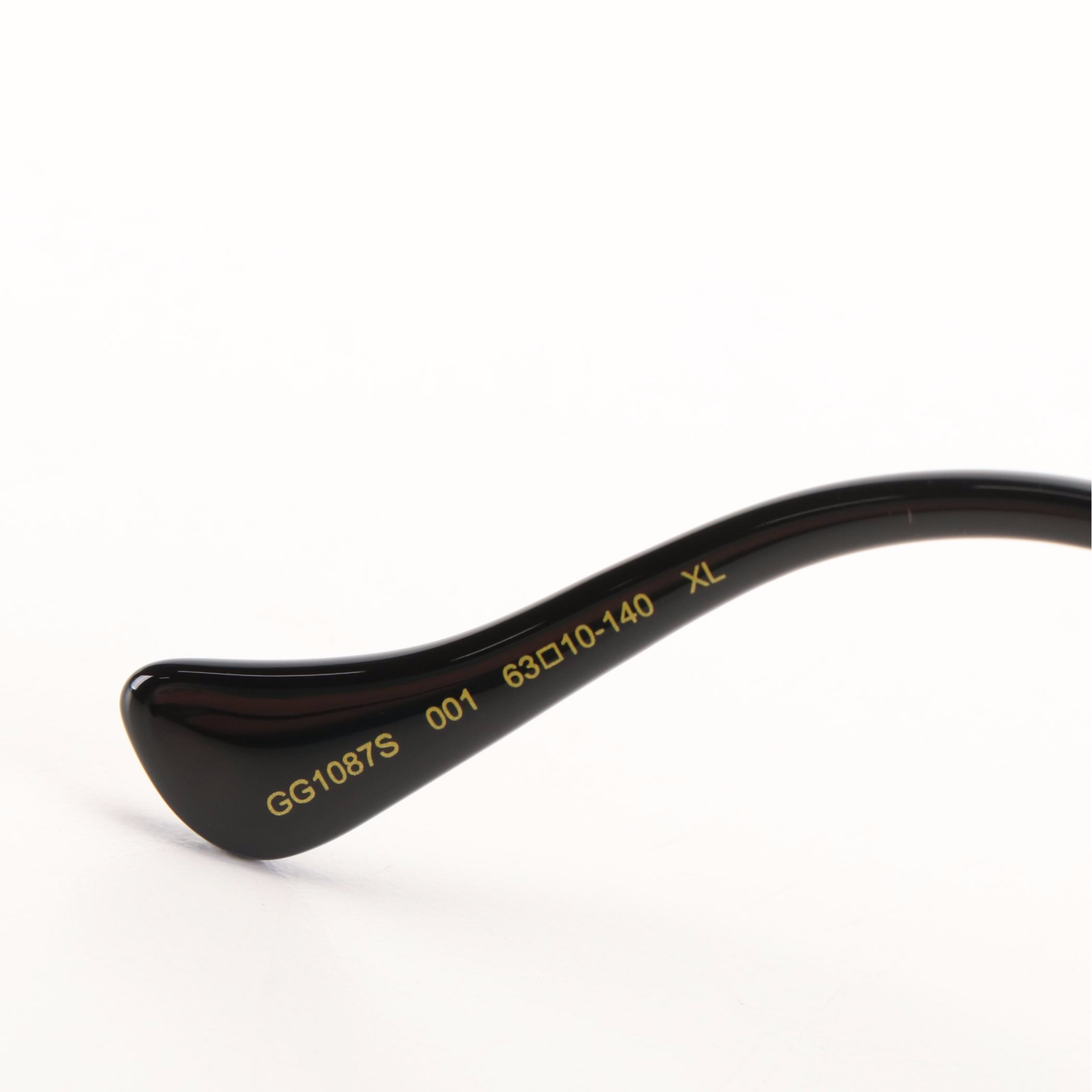 Gucci GG 1087S Aviator Sunglasses with Gold Frames and Grey Lenses