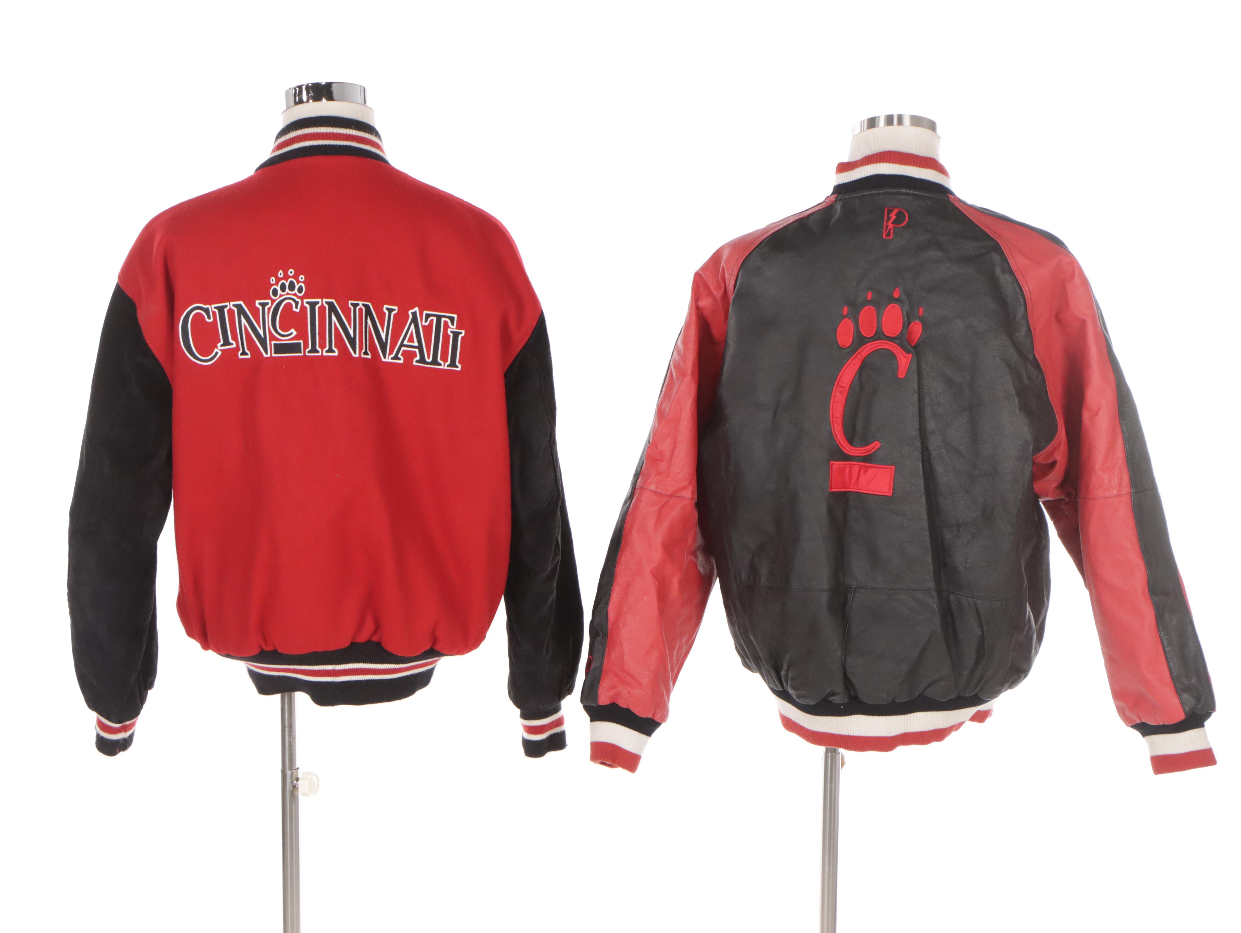 University Of Cincinnati Bearcats Wool and Leather Jackets