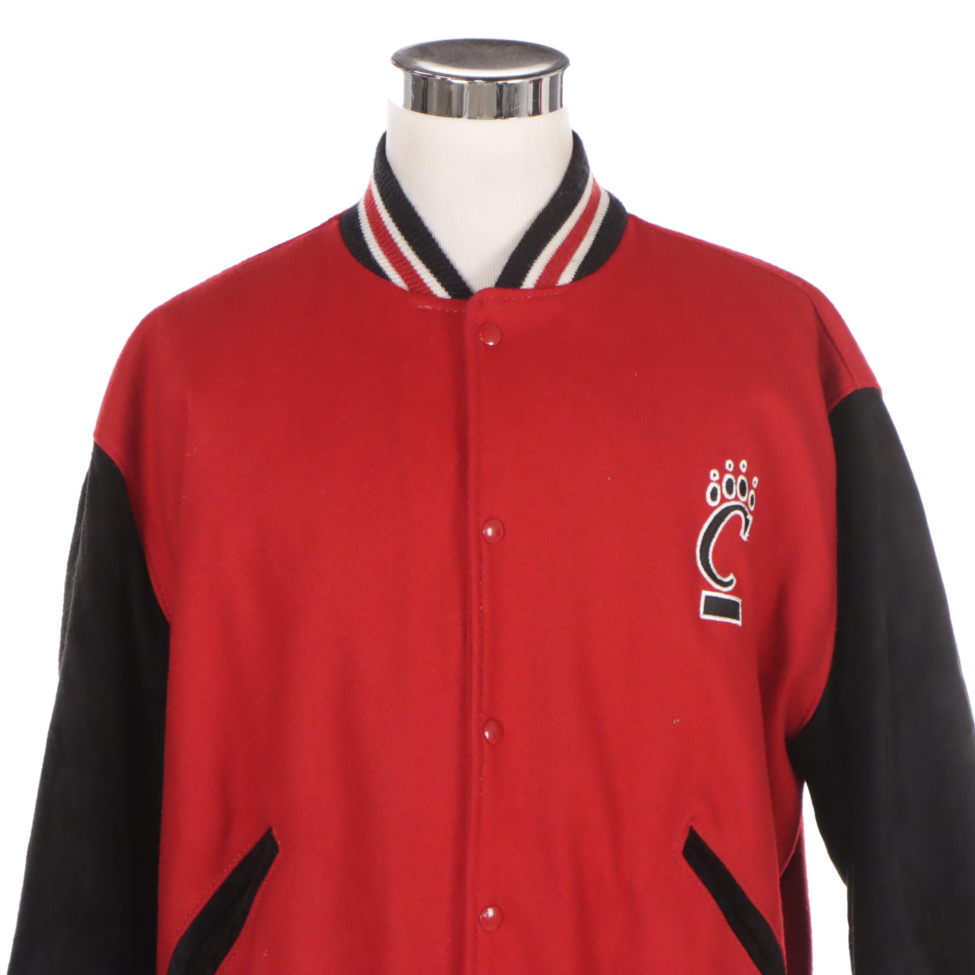 University Of Cincinnati Bearcats Wool and Leather Jackets