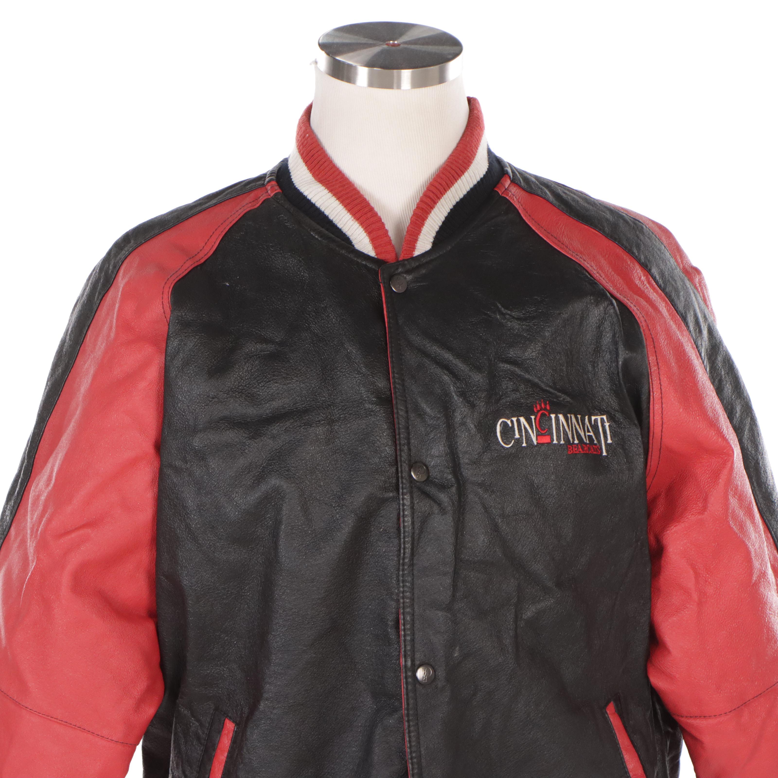 University Of Cincinnati Bearcats Wool and Leather Jackets