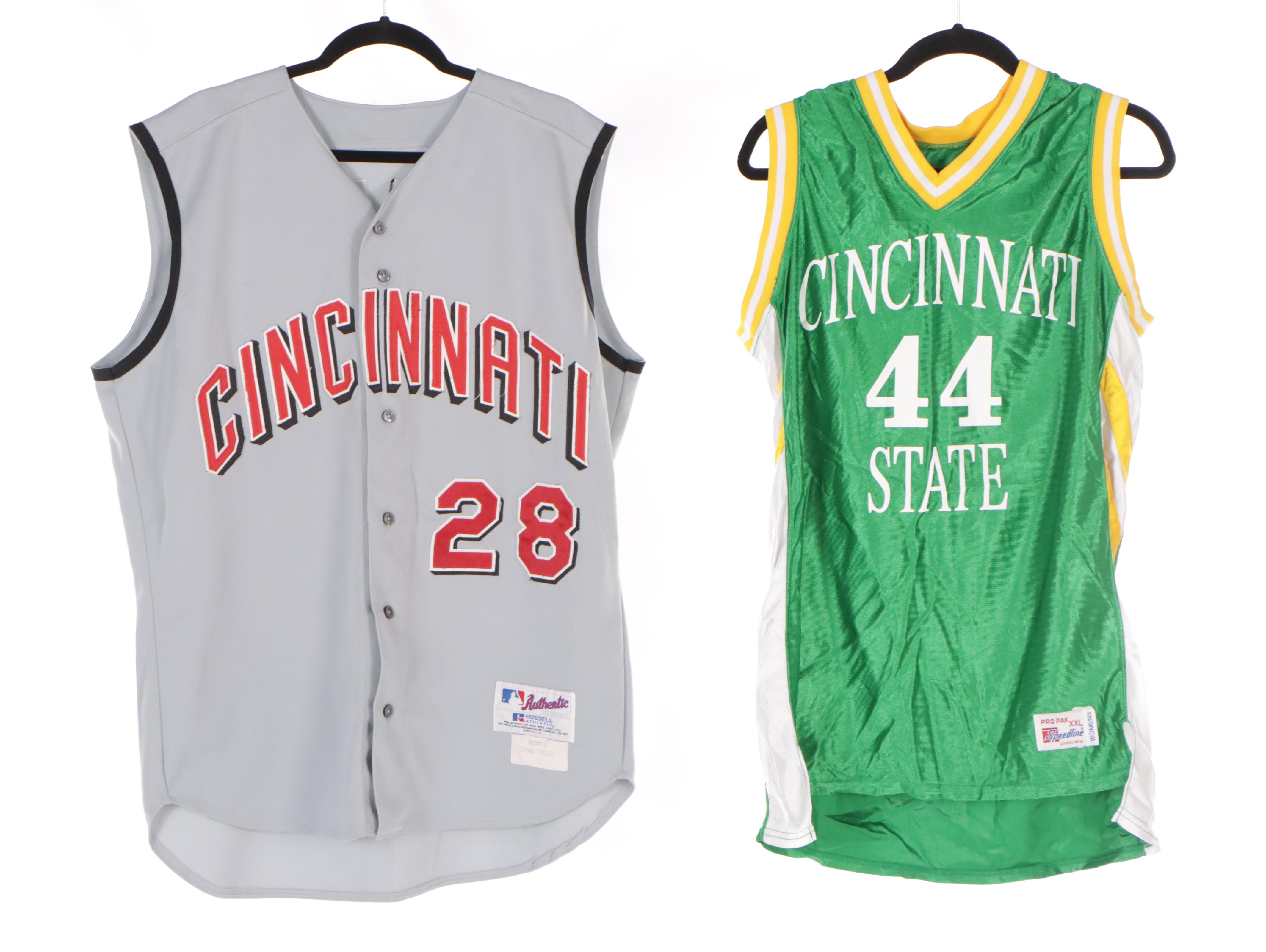 Cincinnati Reds Track Suit and University Of Cincinnati Basketball Uniform, More