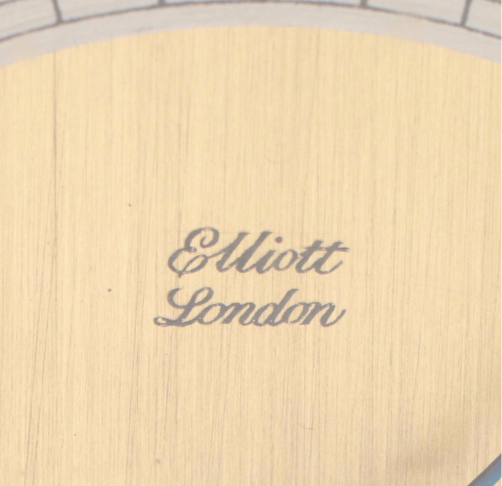 Bombay Company Wooden Jewelry Box with Elliott English Clock, Late 20th Century