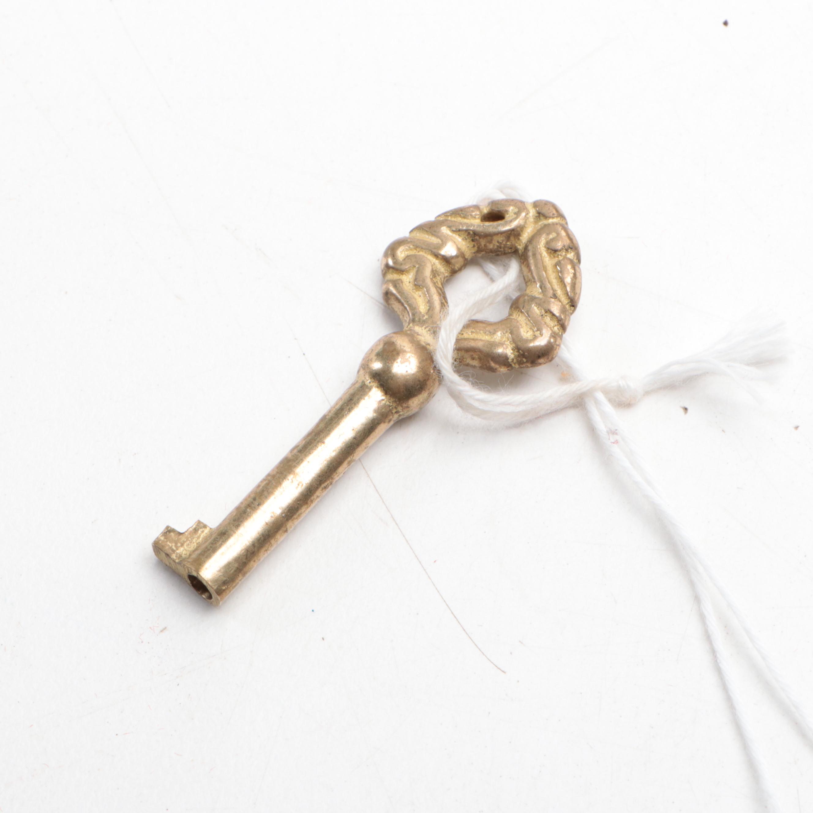 Bombay Company Wooden Jewelry Box with Elliott English Clock, Late 20th Century