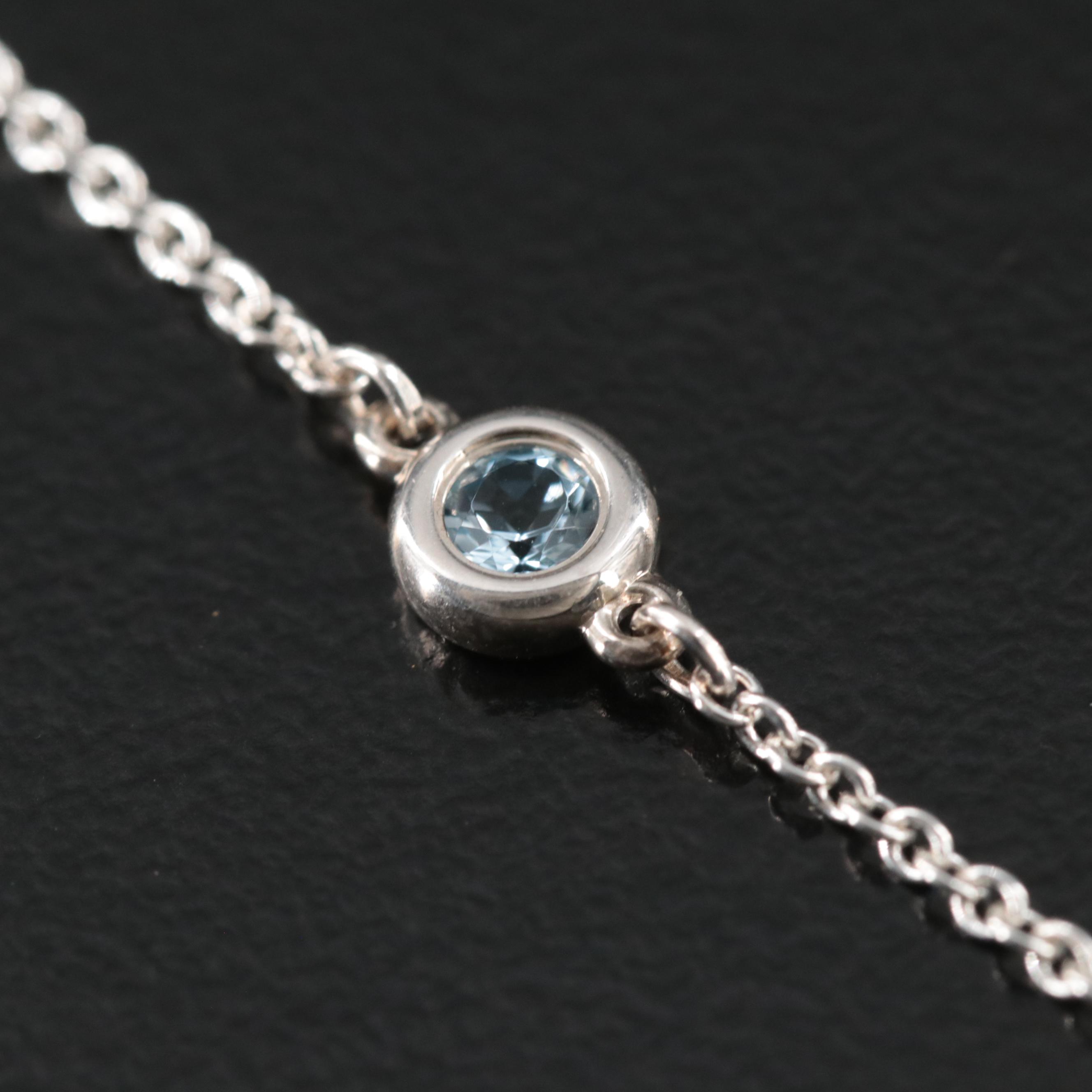 Elsa Peretti for Tiffany & Co. Color by the Yard Sterling Aquamarine Bracelet