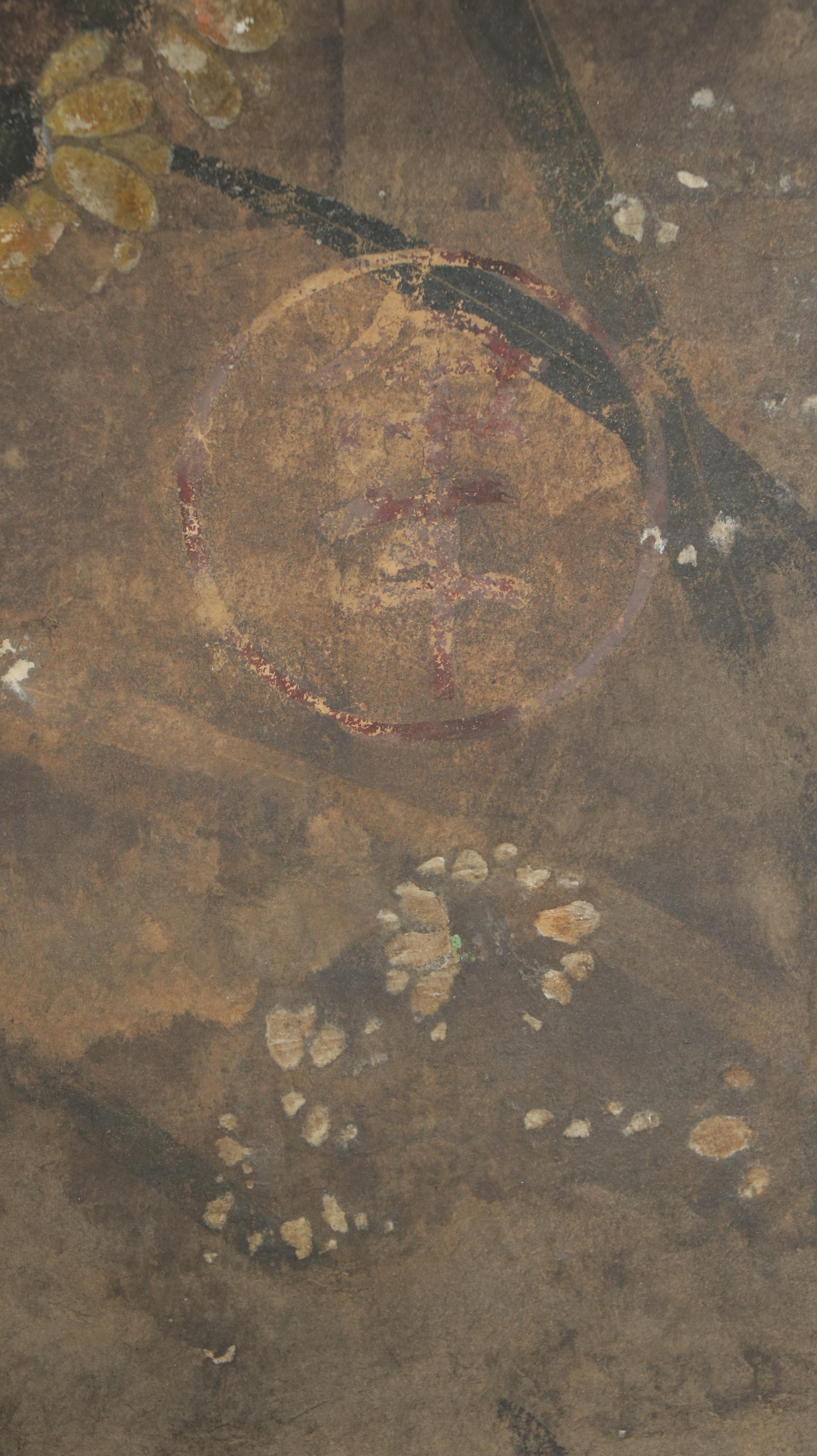 Japanese Rimpa School Edo Period Chrysanthemum Six-Panel Wall Screen