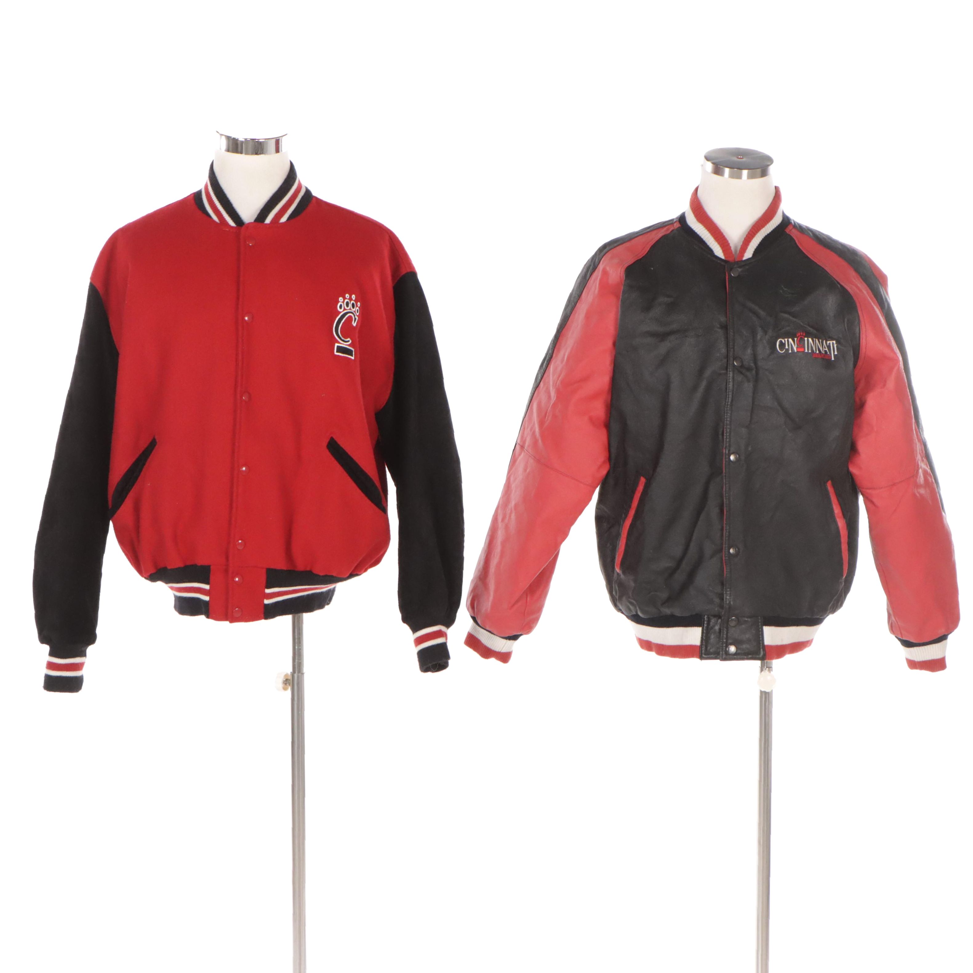 University Of Cincinnati Bearcats Wool and Leather Jackets