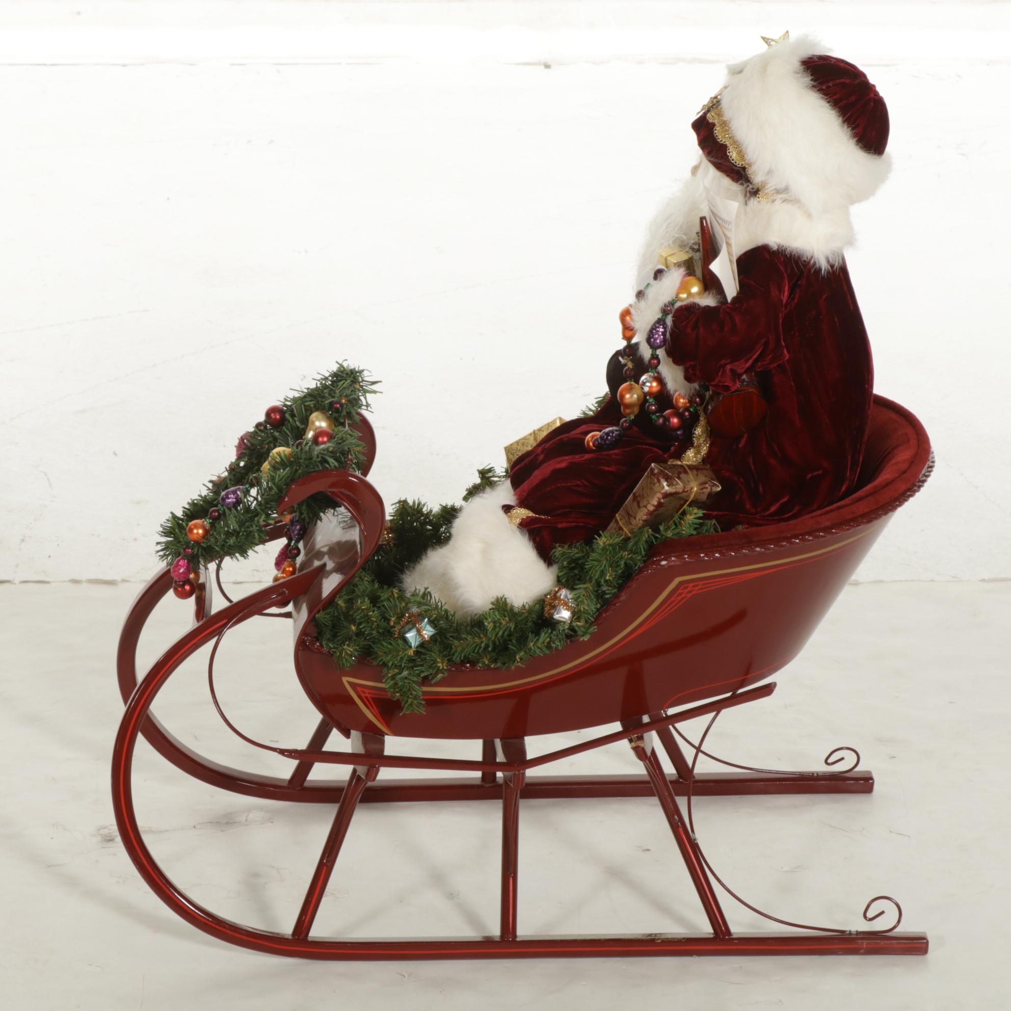 Lynn Haney "Magic Sleigh Ride" Limited Edition Santa in Sleigh Figurine, 1997