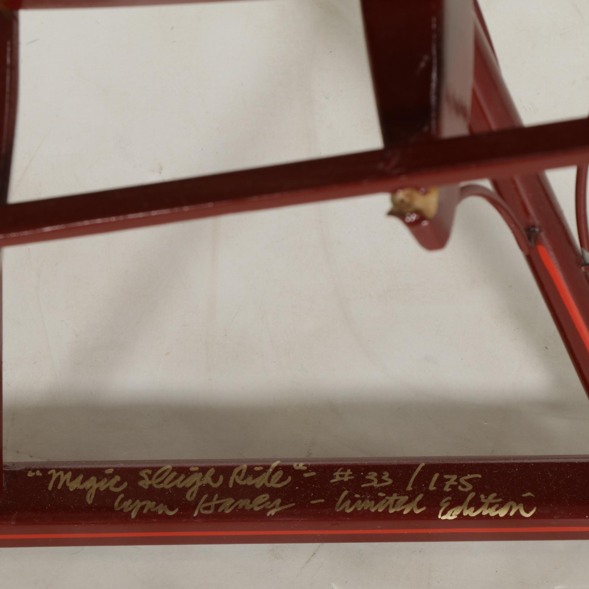 Lynn Haney "Magic Sleigh Ride" Limited Edition Santa in Sleigh Figurine, 1997