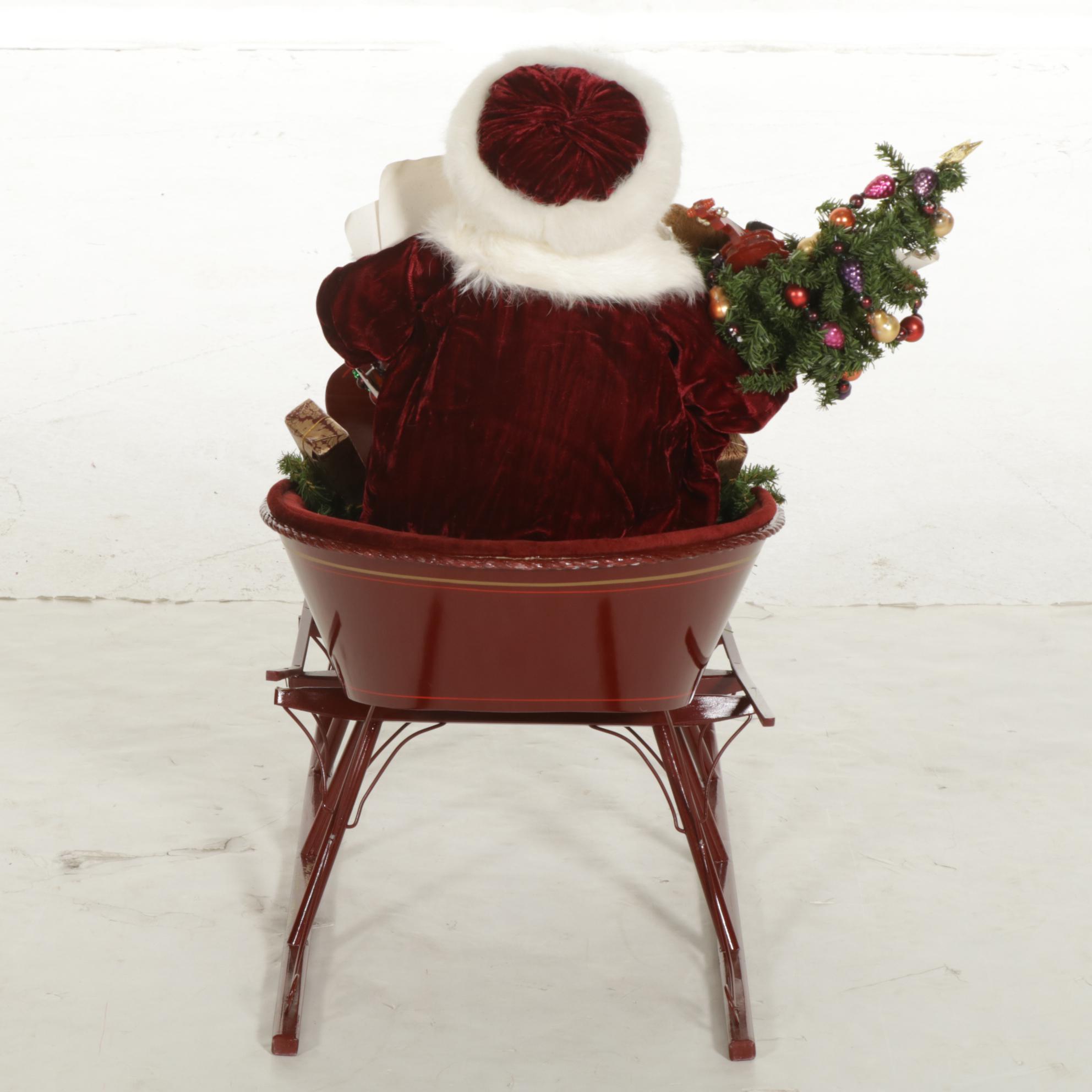 Lynn Haney "Magic Sleigh Ride" Limited Edition Santa in Sleigh Figurine, 1997