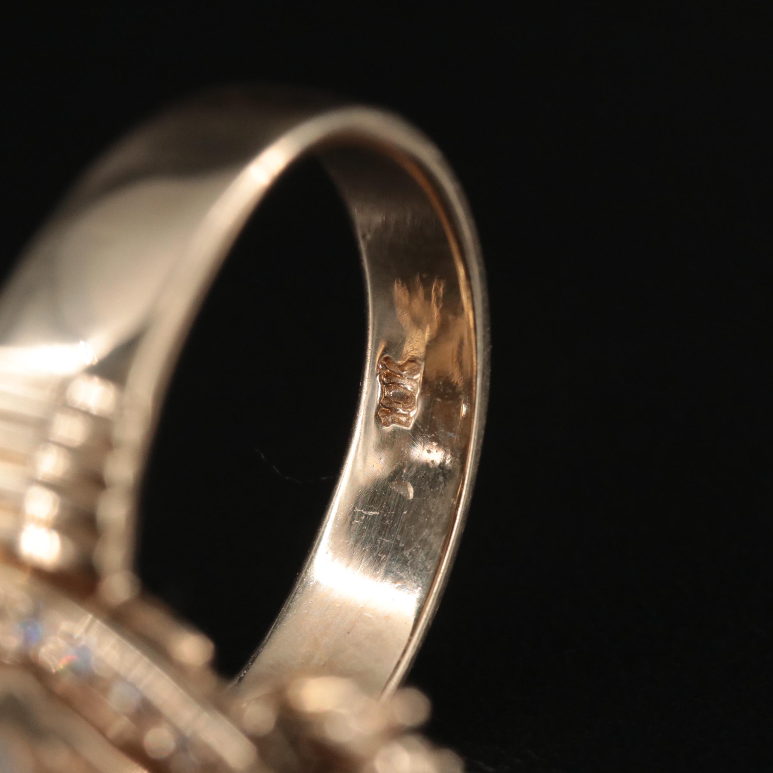 10K Tri-Color CZ Articulated Turtle Ring