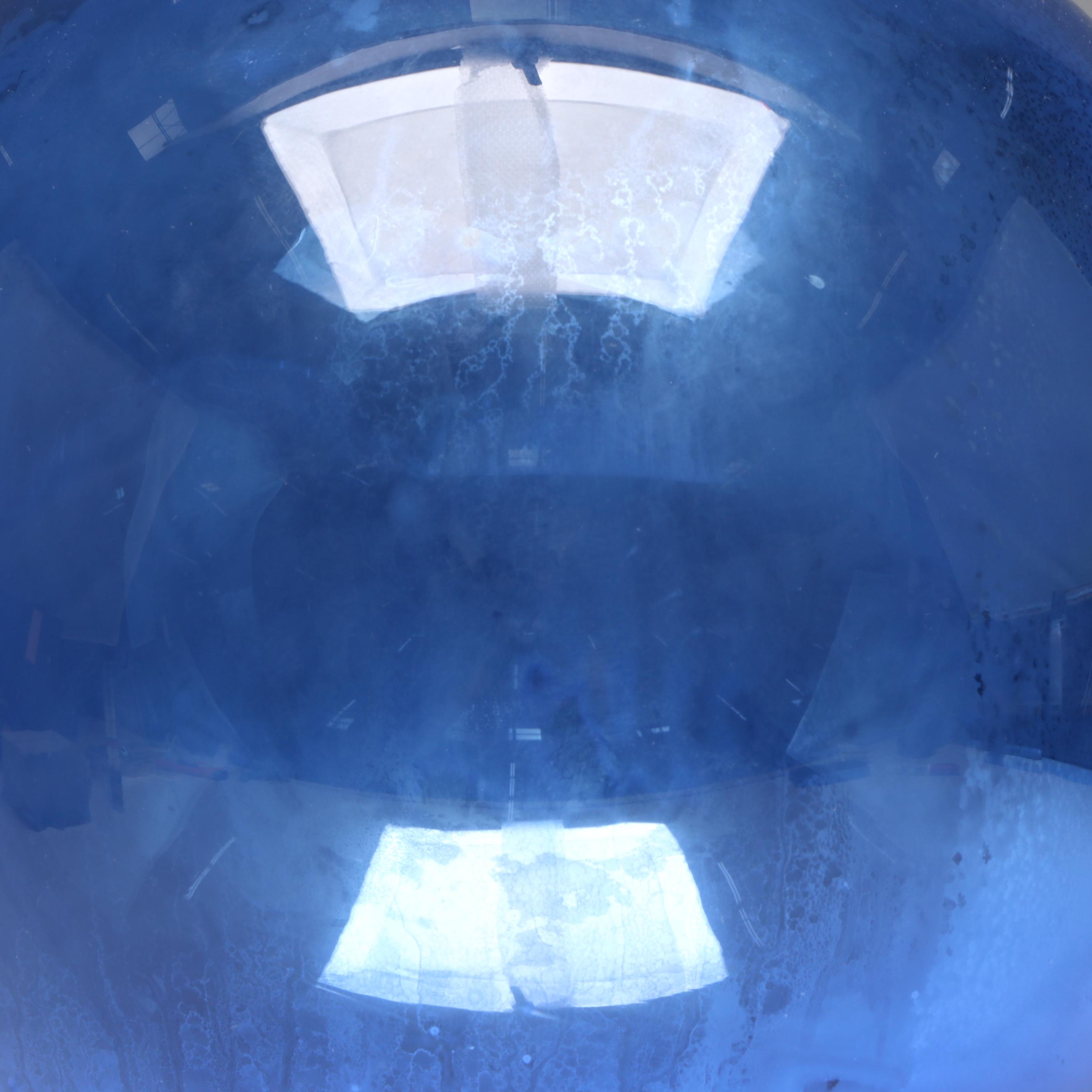 Cobalt Blue Mirrored Glass Globe