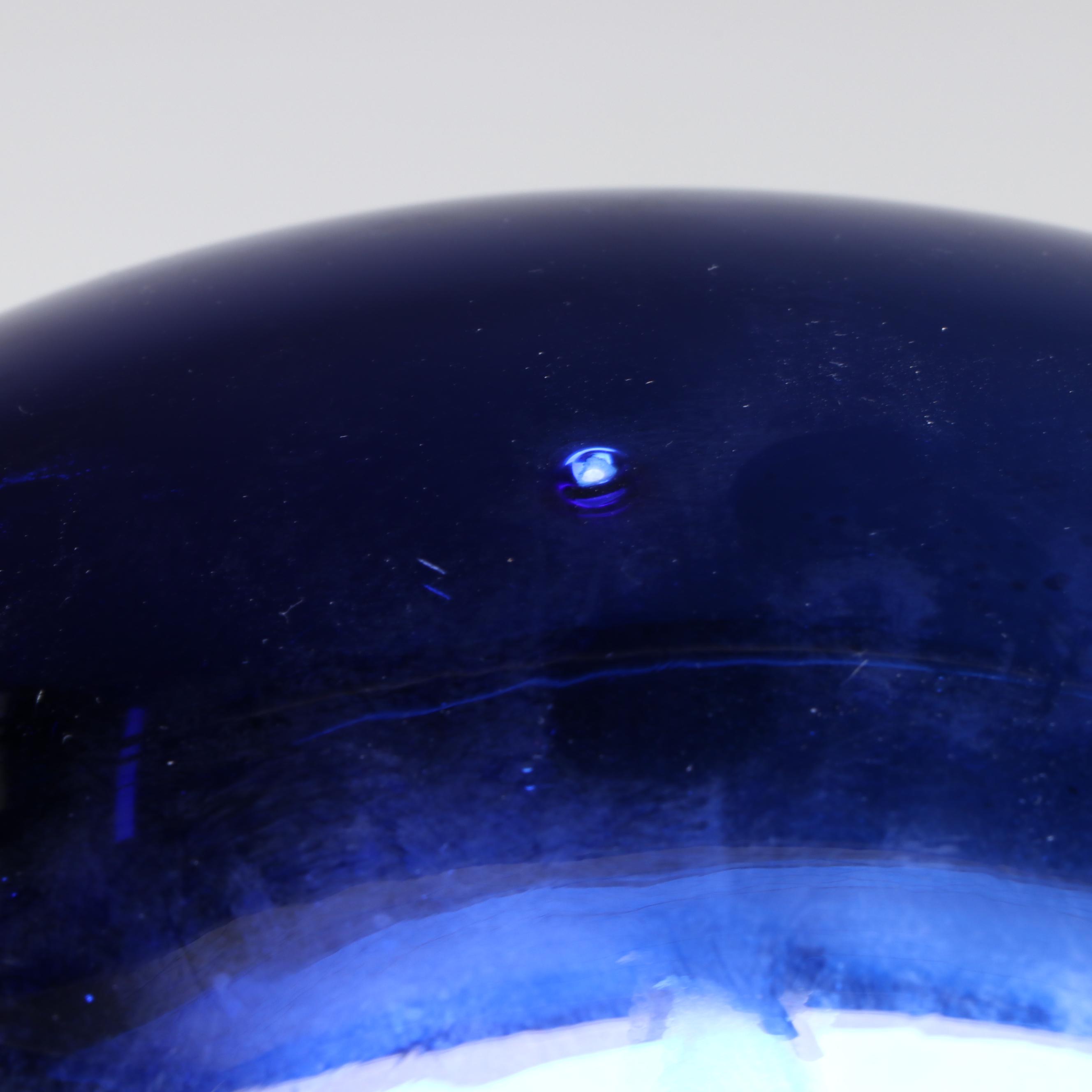 Cobalt Blue Mirrored Glass Globe
