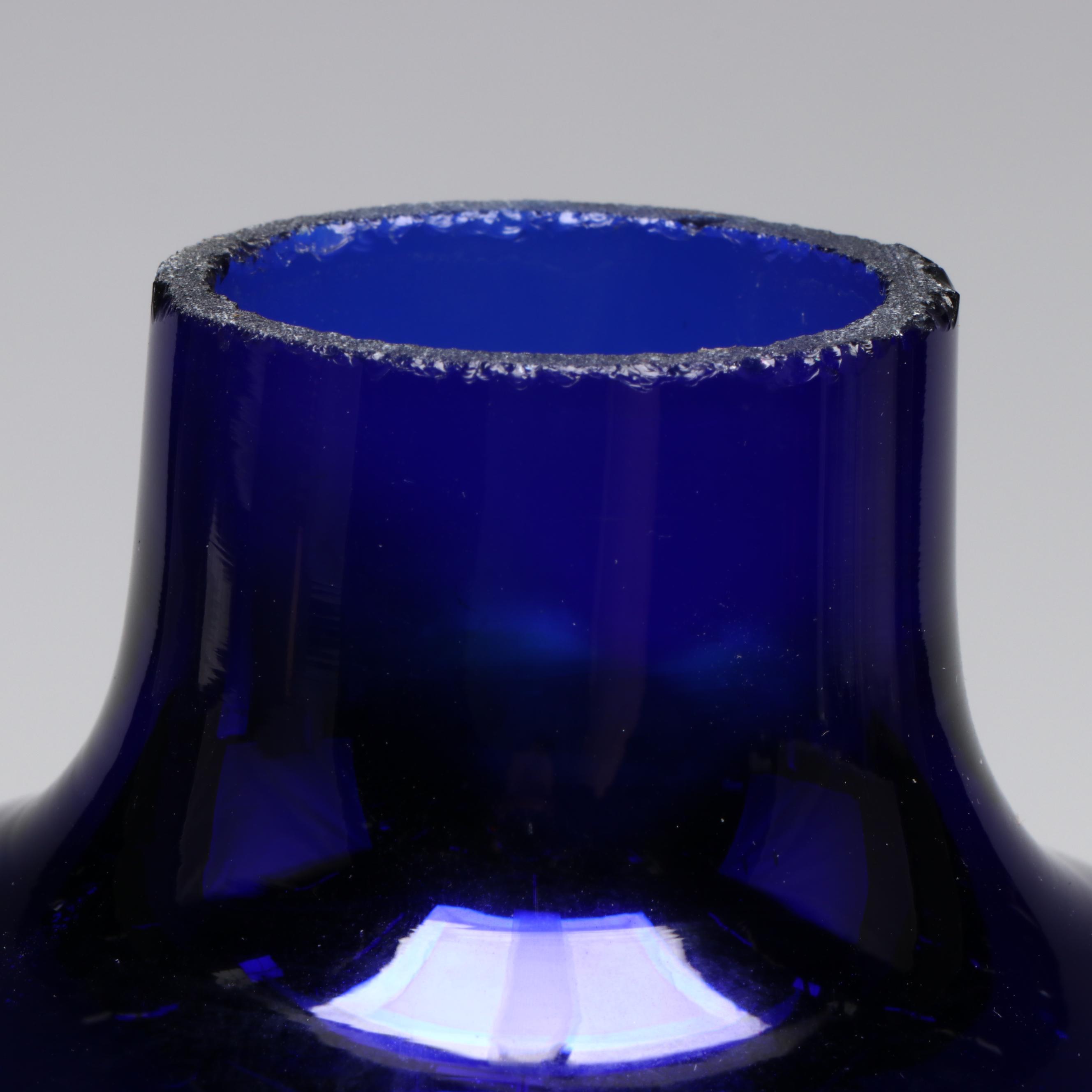 Cobalt Blue Mirrored Glass Globe