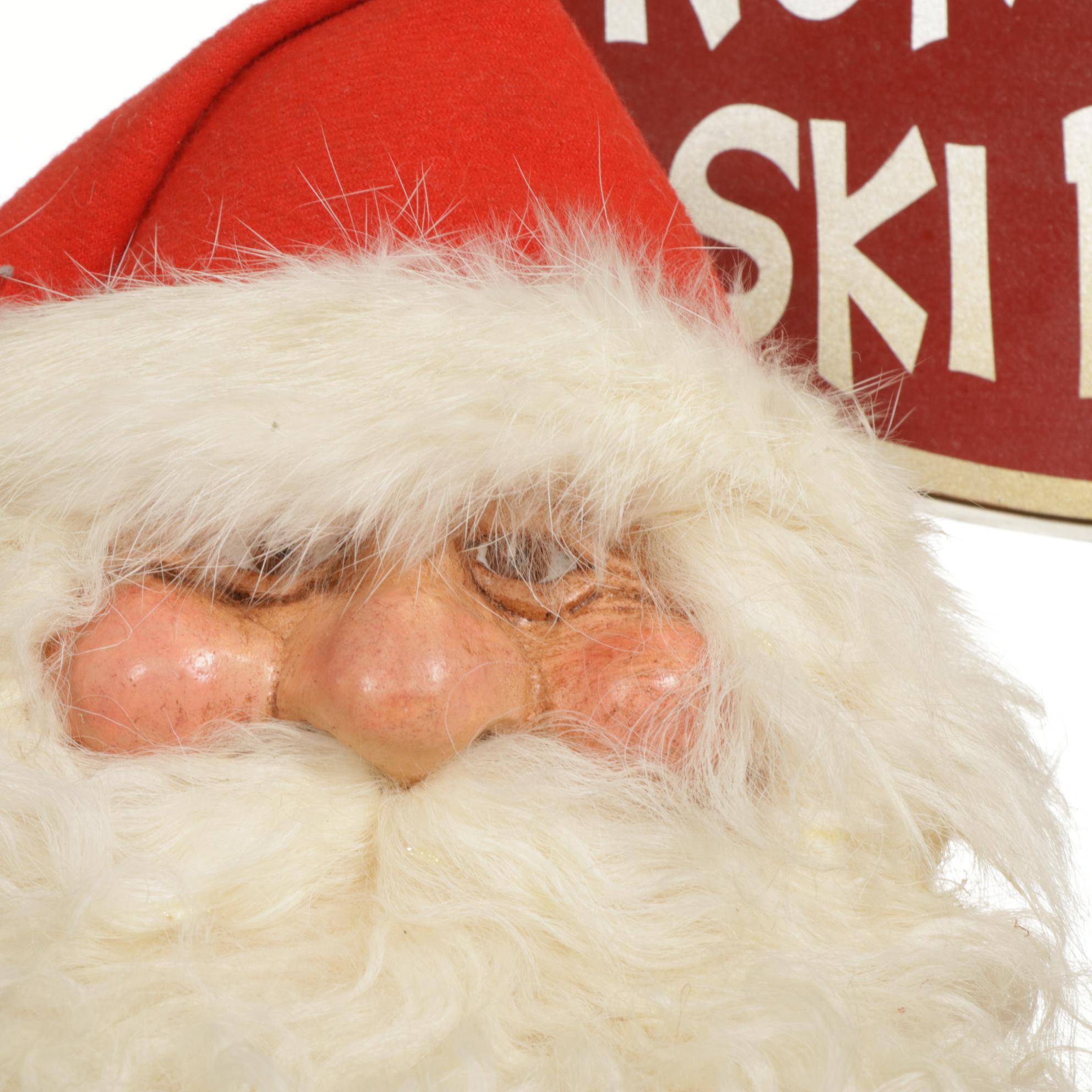 Brian Kidwell "North Pole Ski Patrol" Santa and Elf Ski Lift Figural Group, 1996