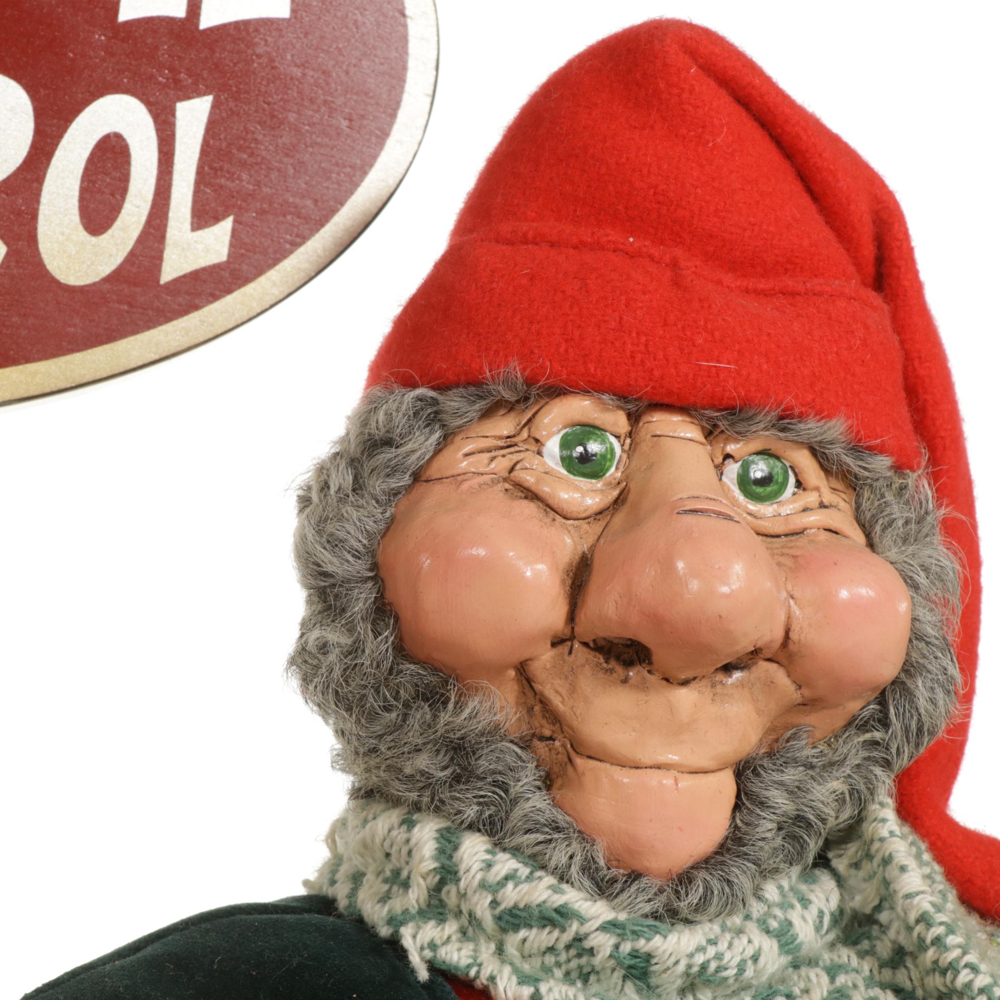 Brian Kidwell "North Pole Ski Patrol" Santa and Elf Ski Lift Figural Group, 1996