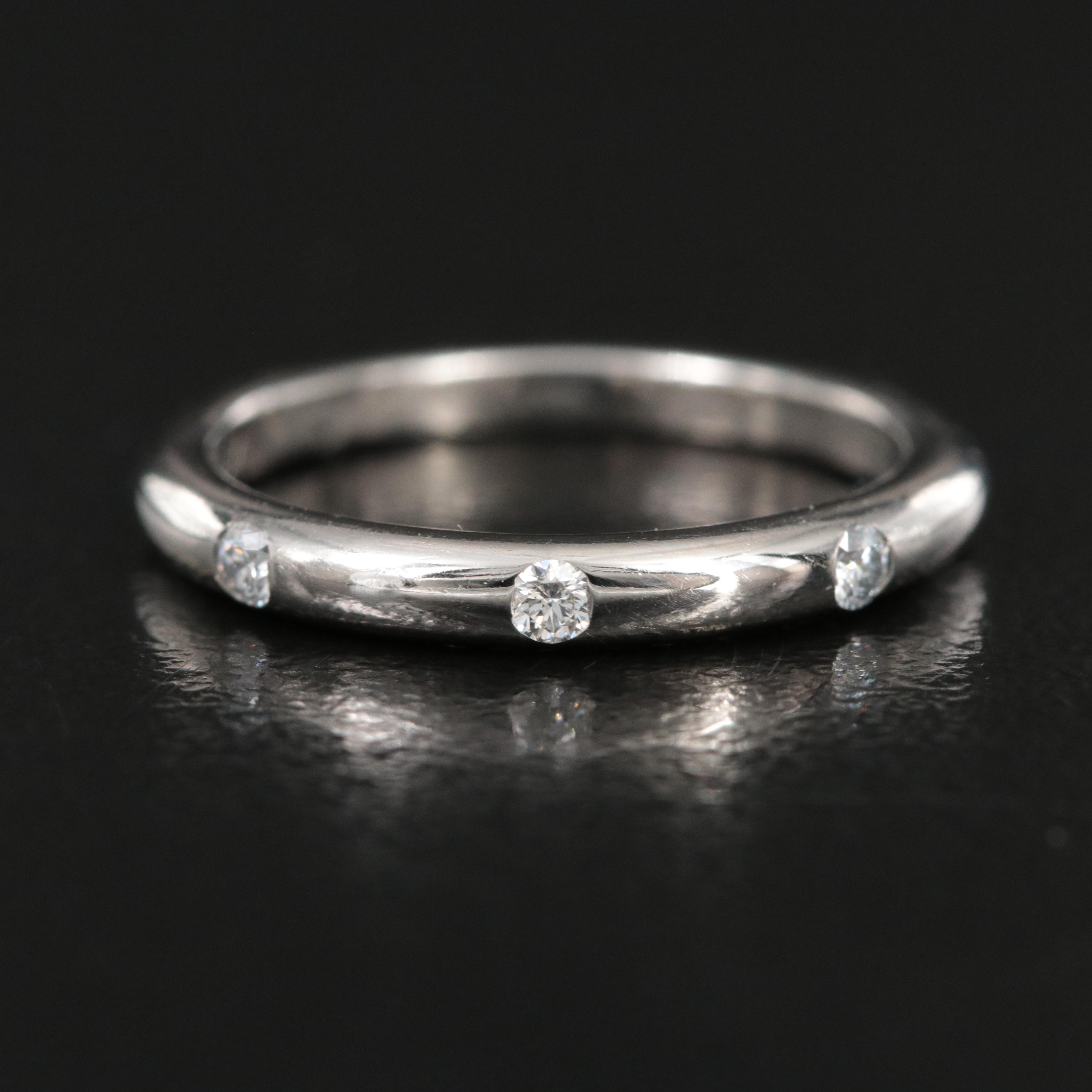 Bulgari BVLGARI Fedi Platinum Band with Diamond Accents