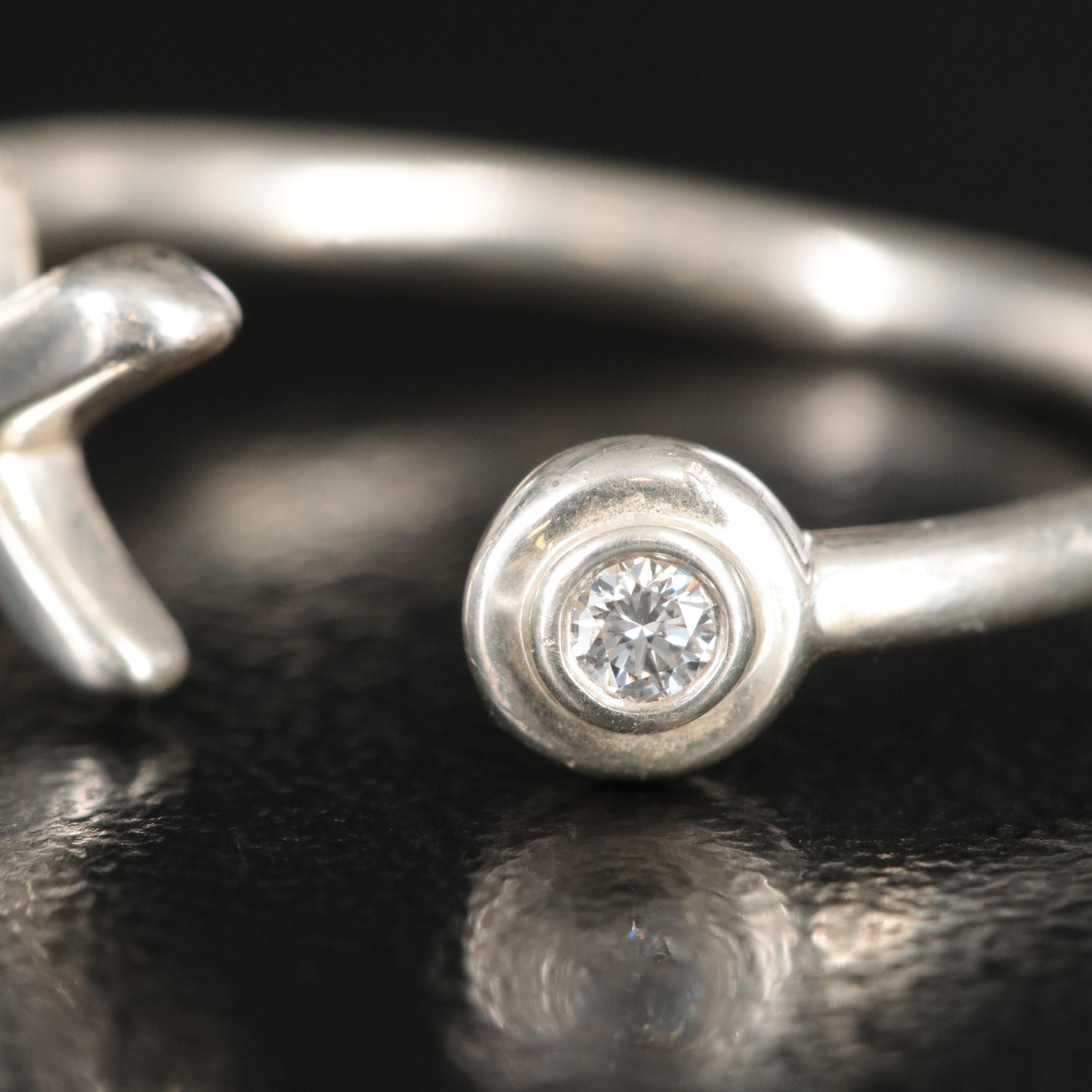Tiffany & Co. Graffiti X Sterling and Diamond Wire Ring