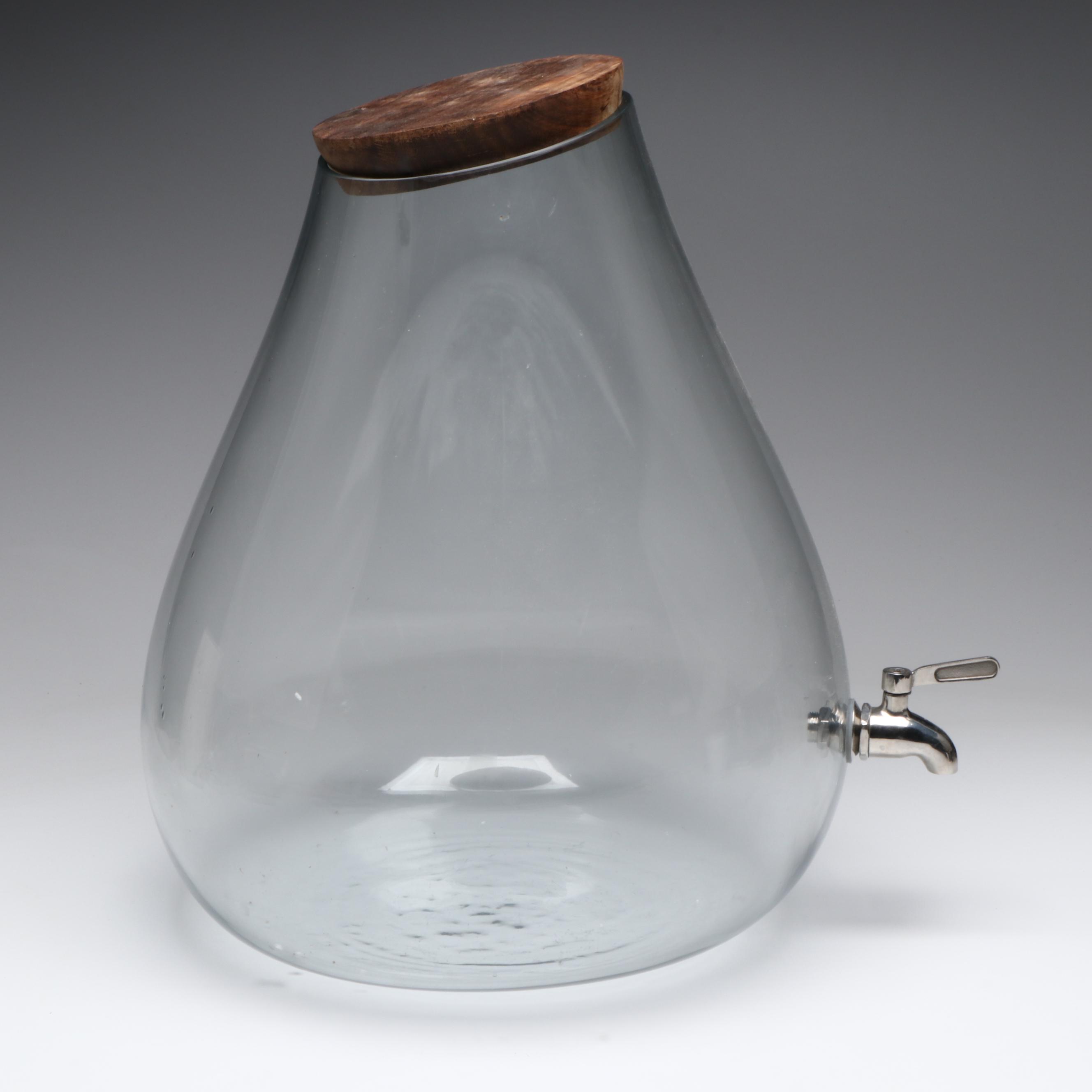 Roost Blown Recycled Glass Bubble Shaped Beverage Dispenser