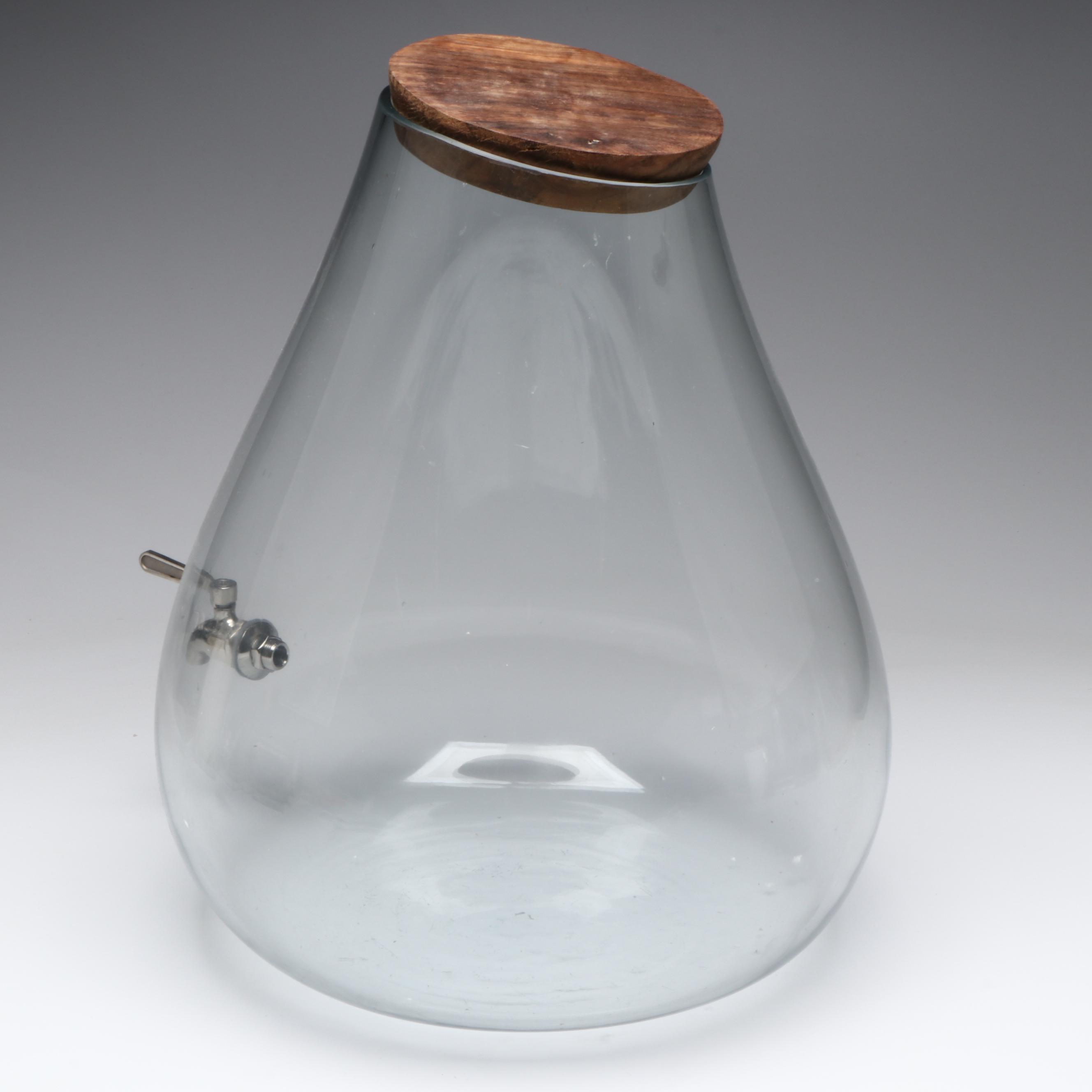 Roost Blown Recycled Glass Bubble Shaped Beverage Dispenser