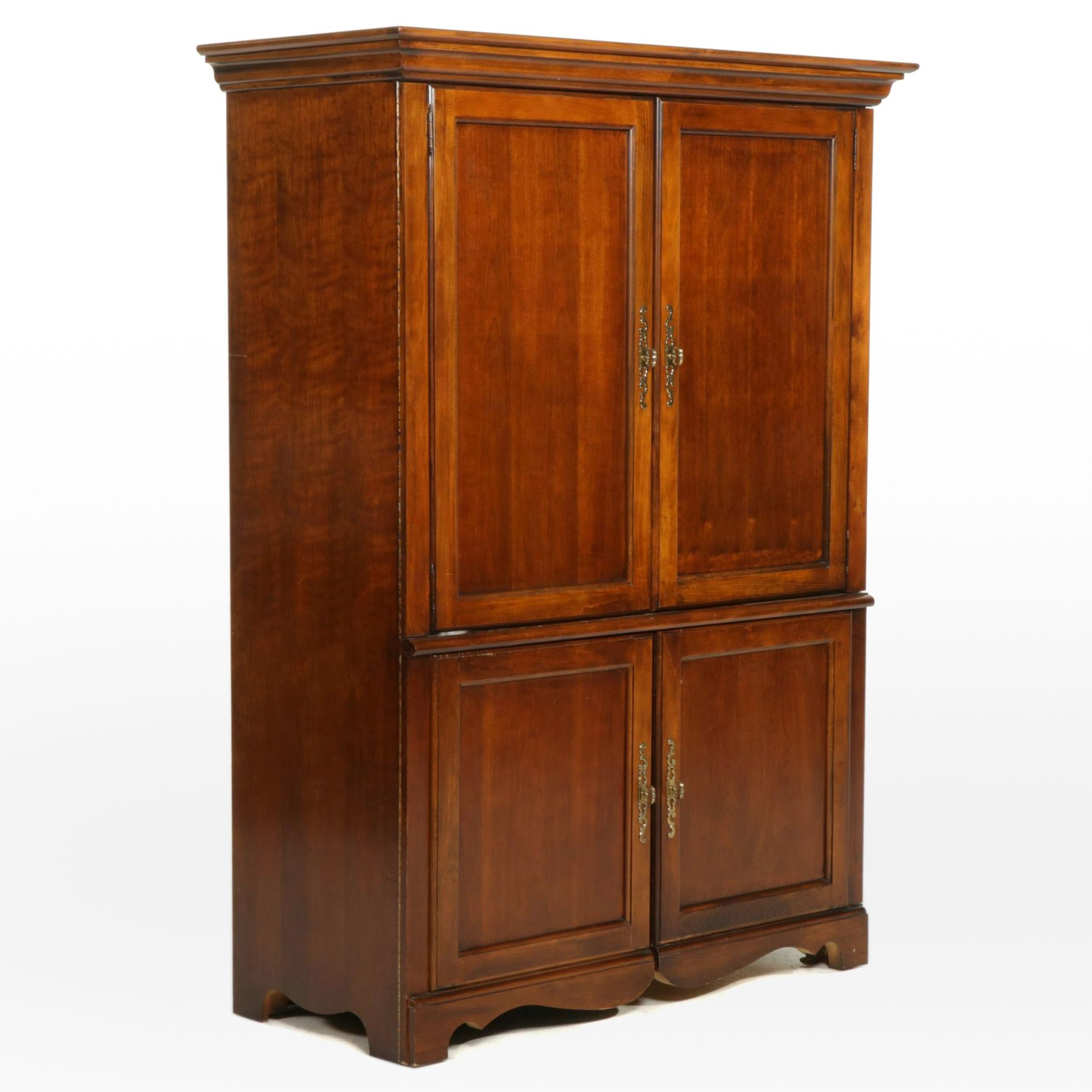 Mahogany Armoire Style Fold-Out Desk, 21st Century