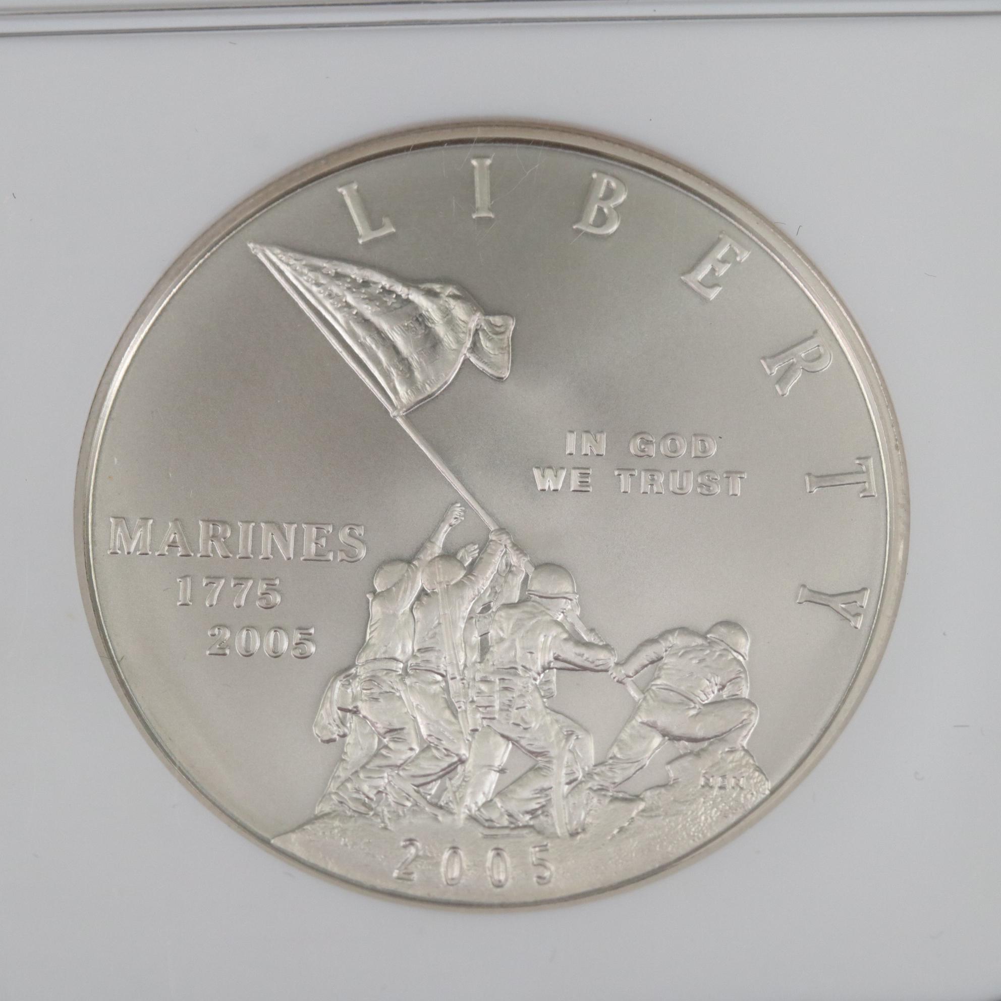 Three NGC Certified Modern Commemorative Silver Dollars