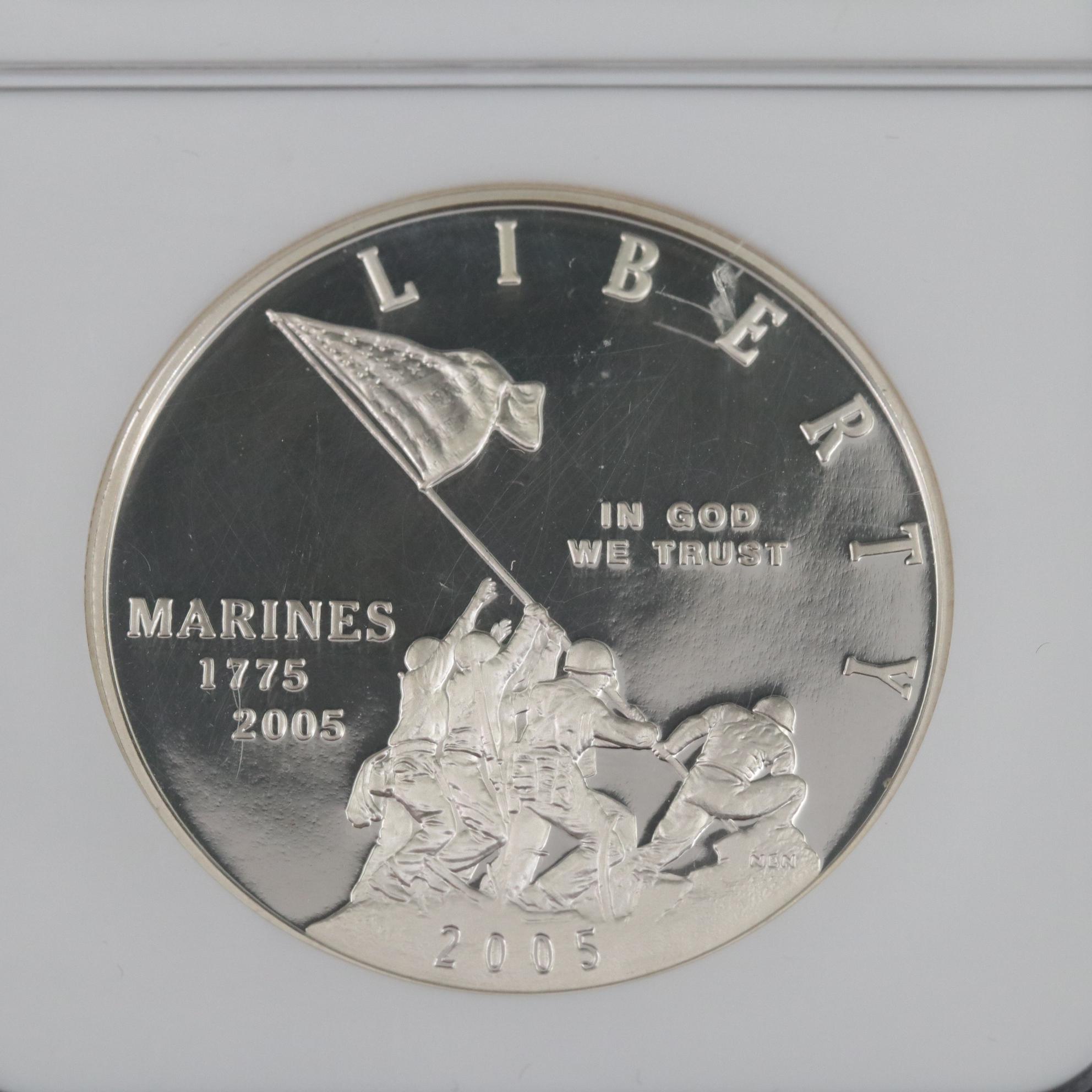 Three NGC Certified Modern Commemorative Silver Dollars