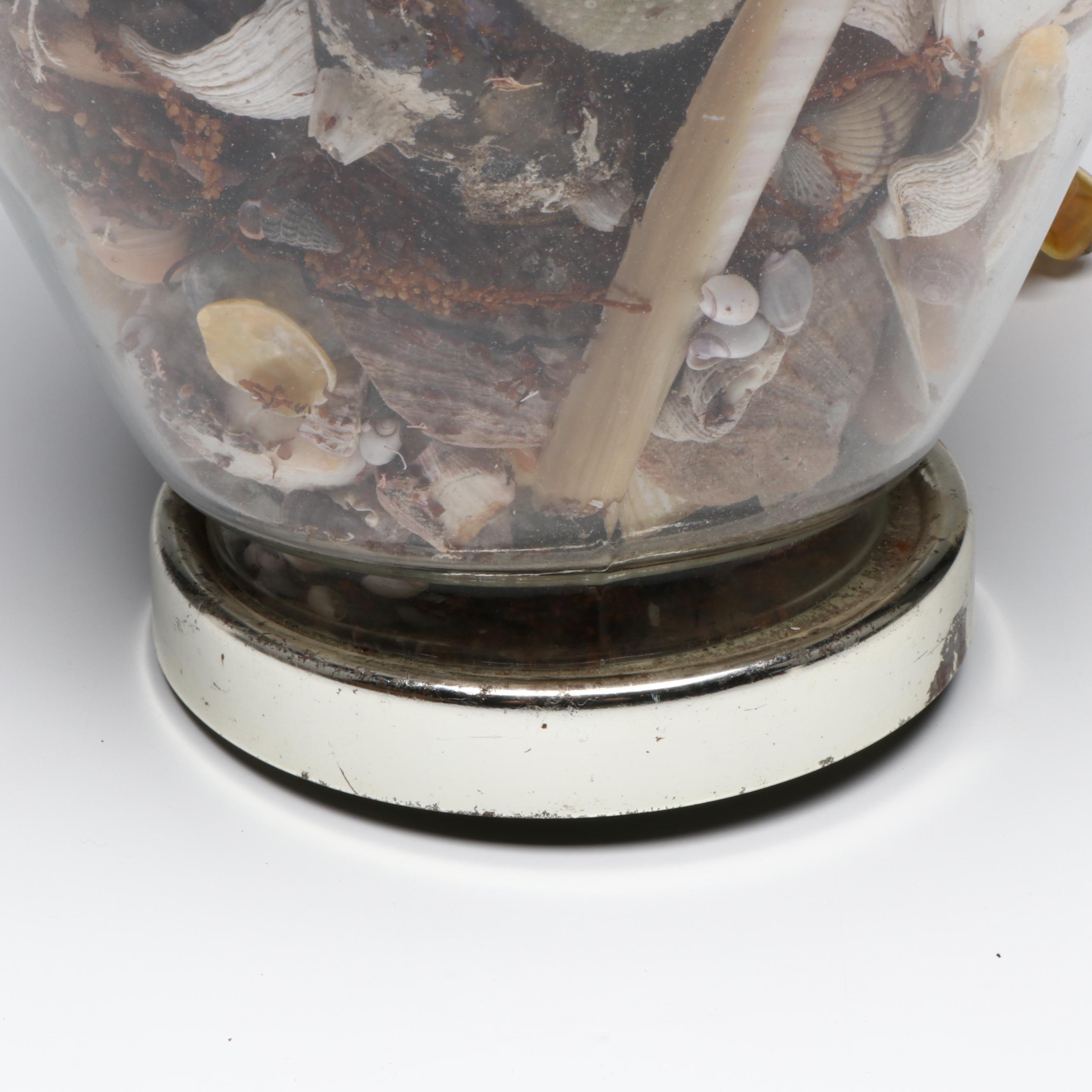 Abalone Shell, Black Coral, Fossil Coral, Clam Shells, Barnacles & Seaweed Lamp