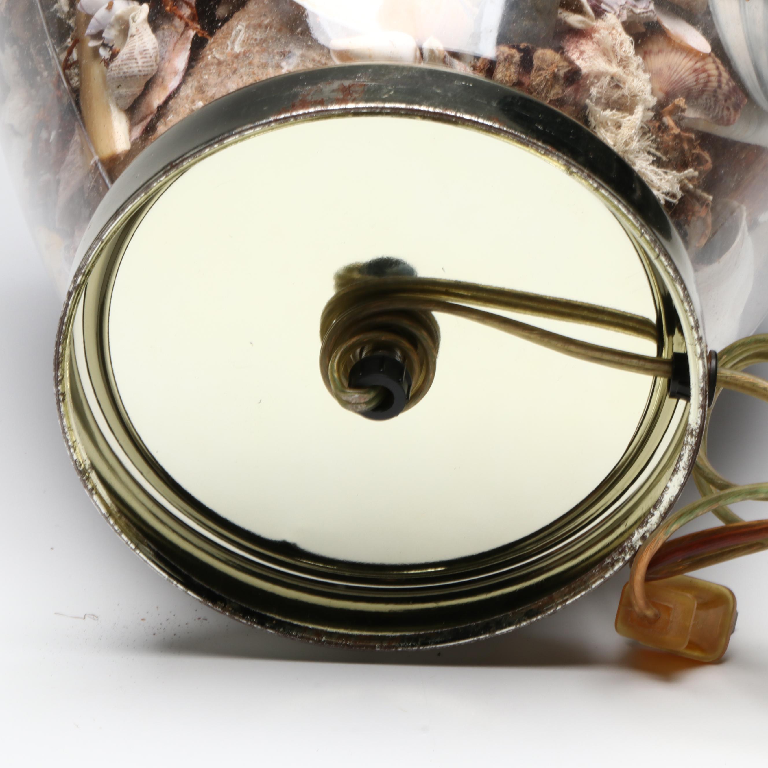 Abalone Shell, Black Coral, Fossil Coral, Clam Shells, Barnacles & Seaweed Lamp