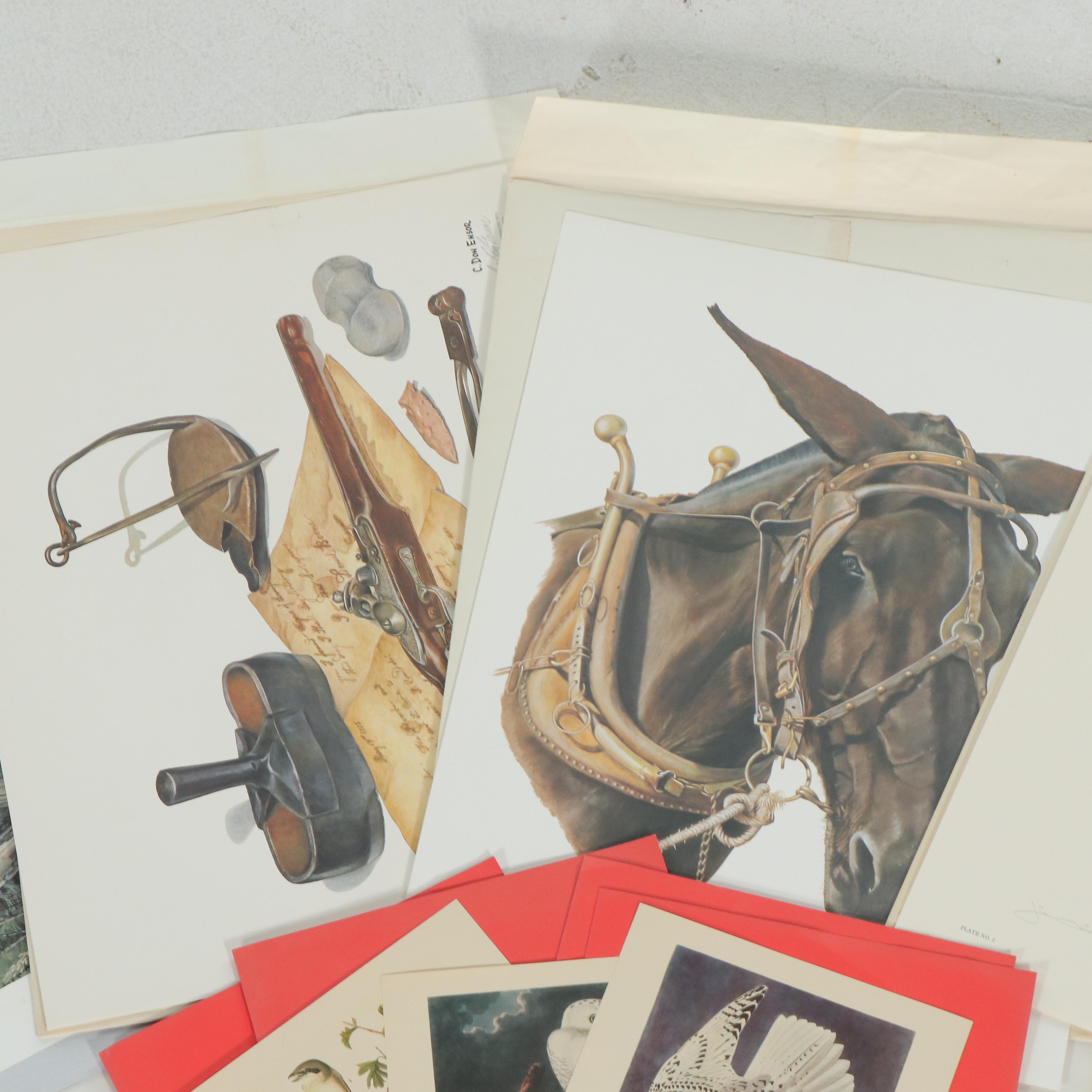 Dietmar Krumrey Offset Lithograph "Hasty Retreat - Ruffed Grouse" and More