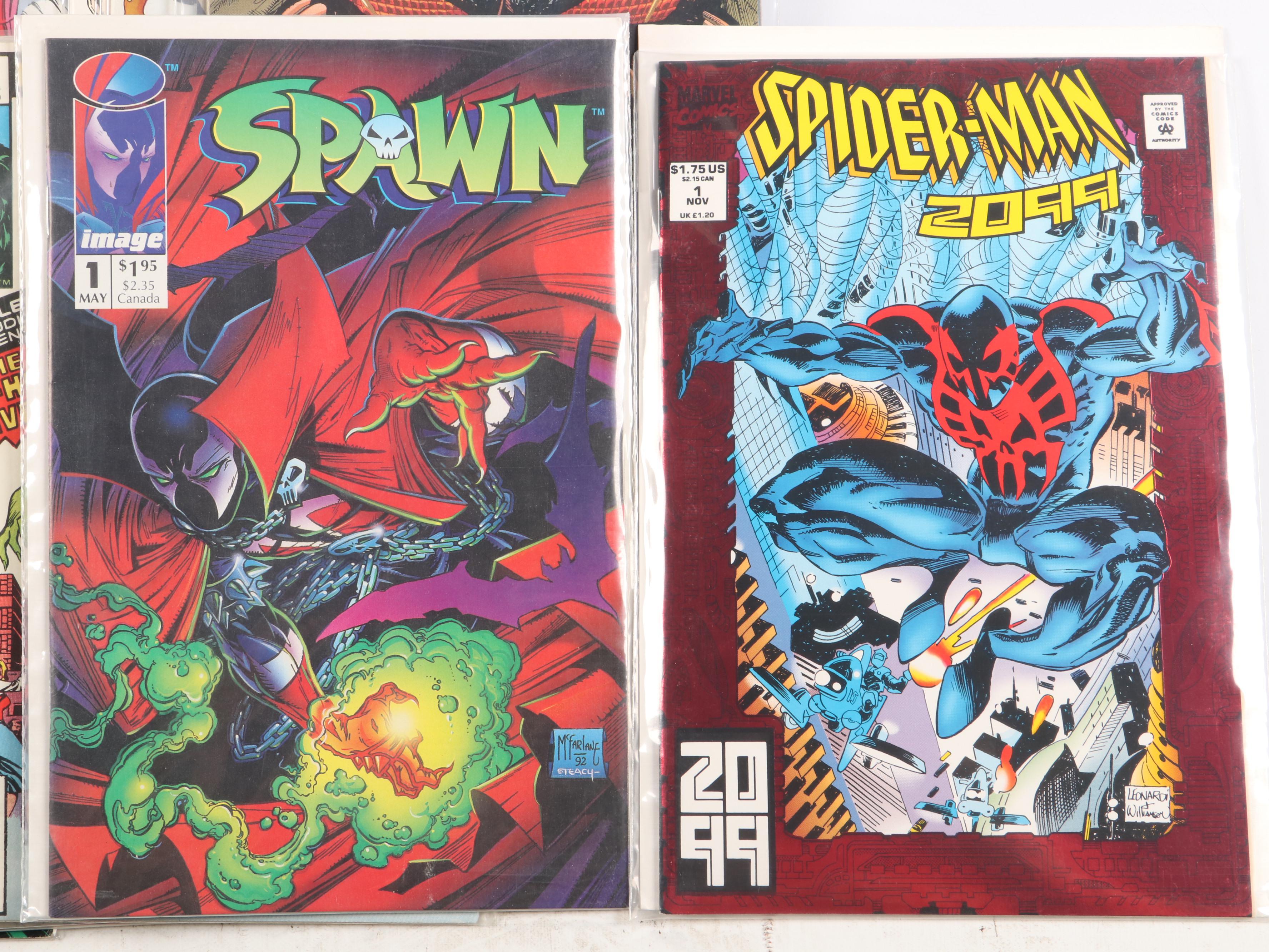 Bronze–Modern Age Comic Books Featuring "Spider-Man," "Iron Man," and More