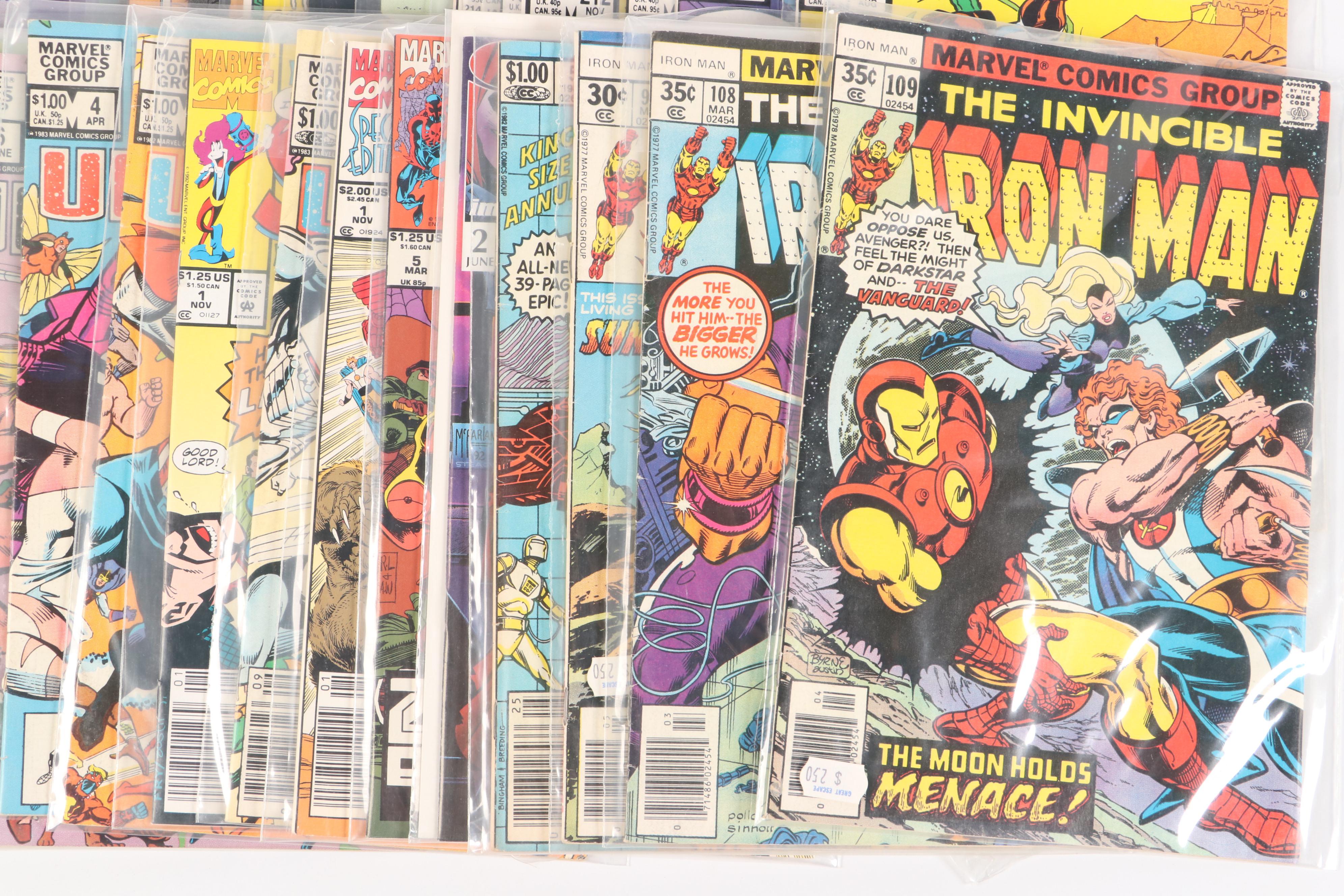 Bronze–Modern Age Comic Books Featuring "Spider-Man," "Iron Man," and More