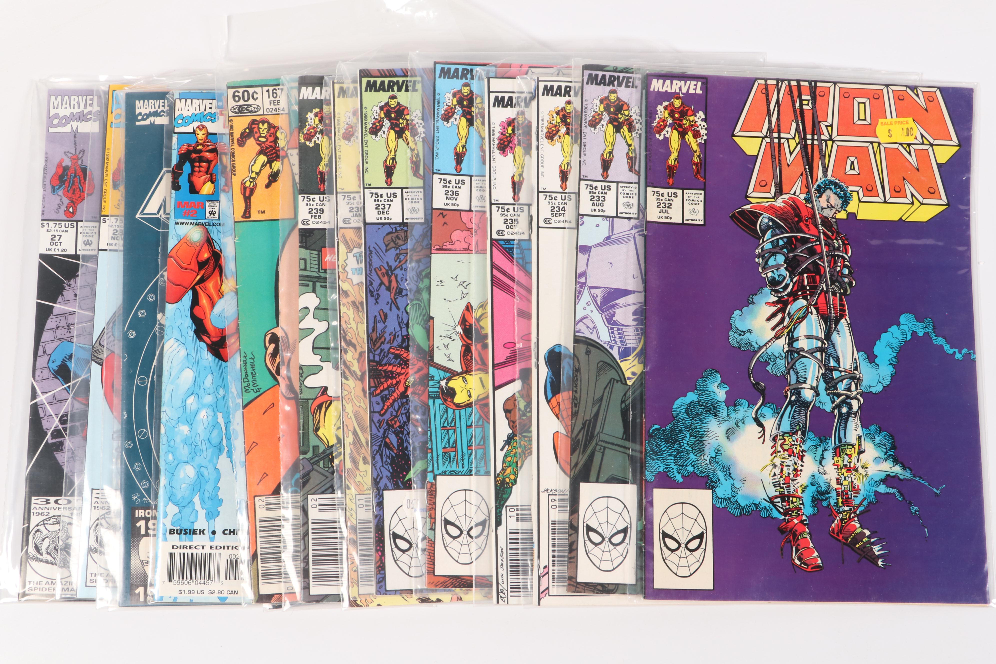 Bronze–Modern Age Comic Books Featuring "Spider-Man," "Iron Man," and More