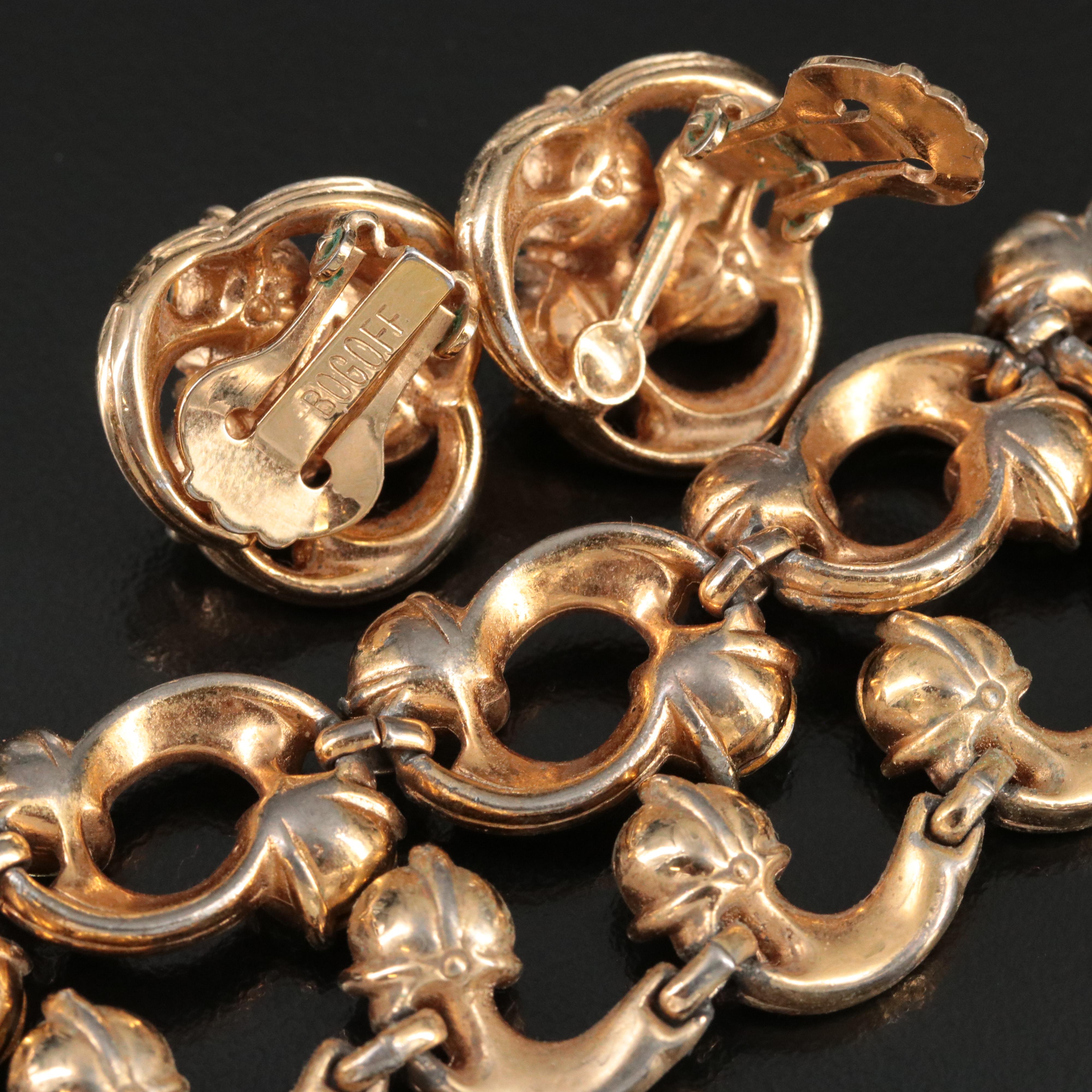 Vintage Bogoff Rhinestone Jewelry Set
